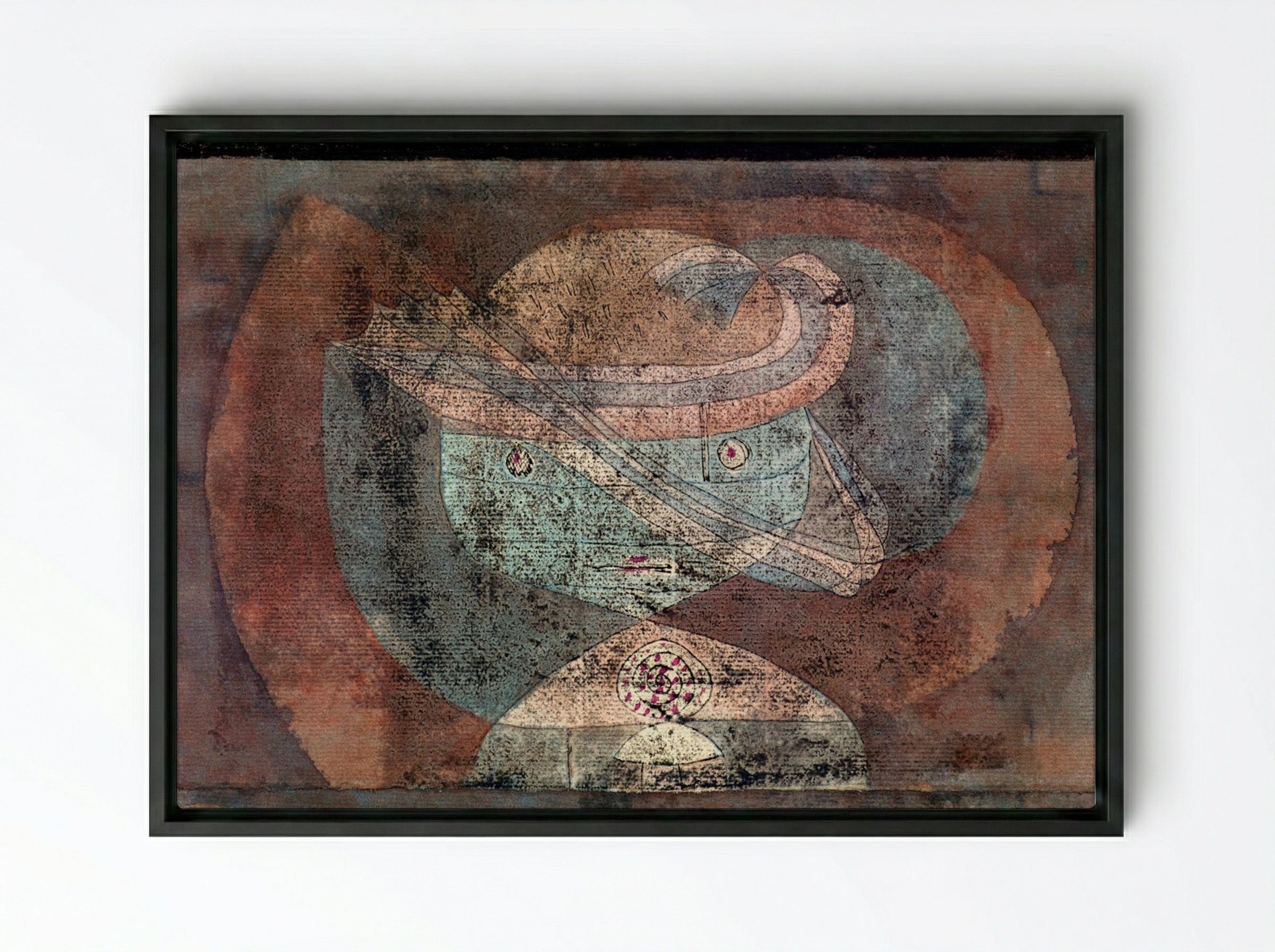 Movement around a Child - Paul Klee - Framed Canvas Black