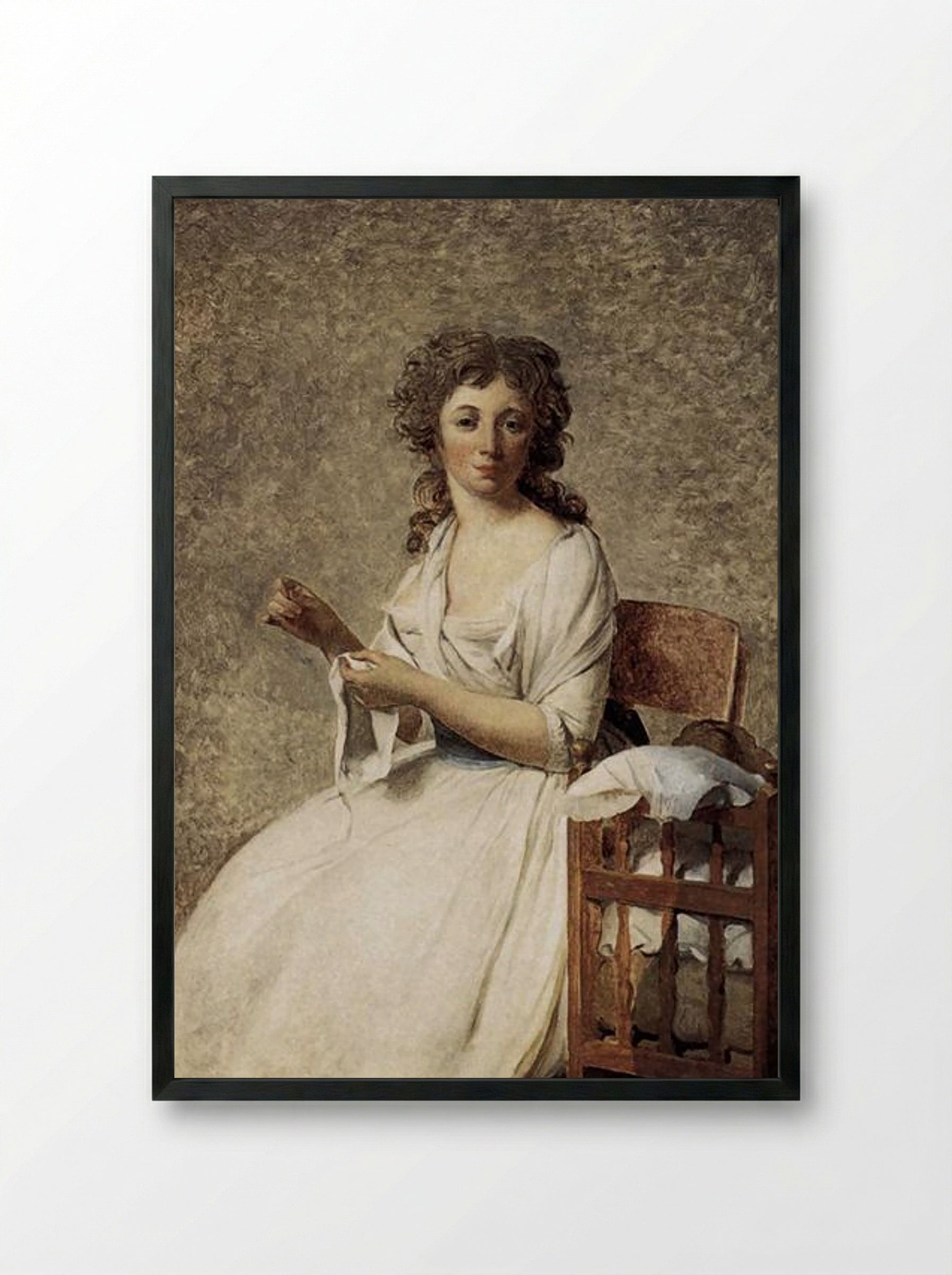 Portrait of Madame Adelaide Pastoret - Jacques-Louis David - Framed Print Black