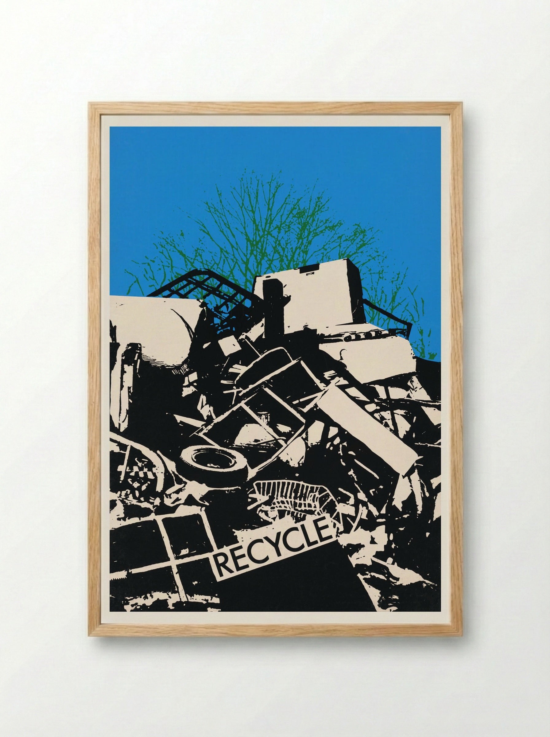 Recycle - Graphic Workshop - Framed Print Wood