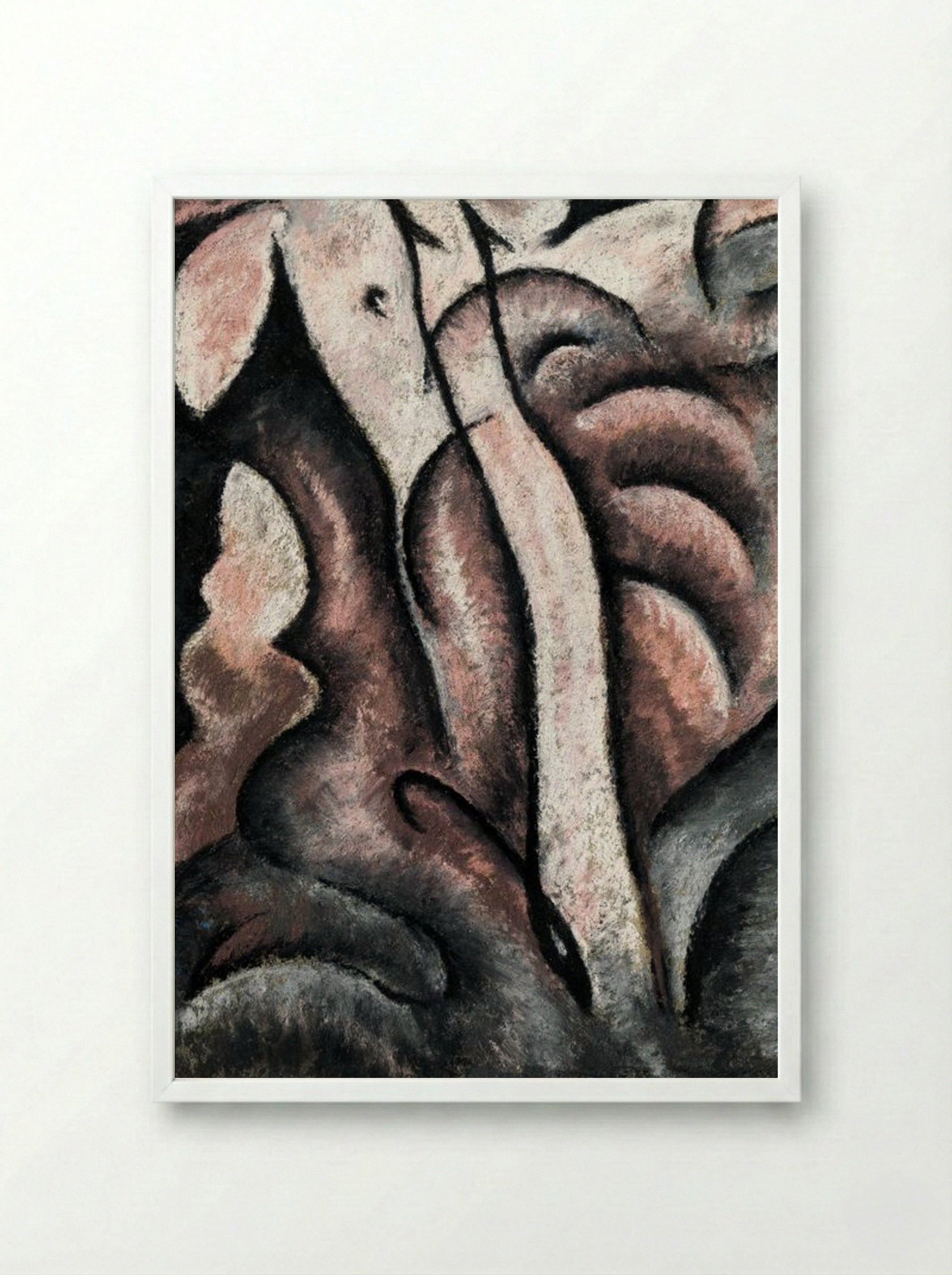 Sentimental Music (ca.) - Arthur Dove - Framed Print White