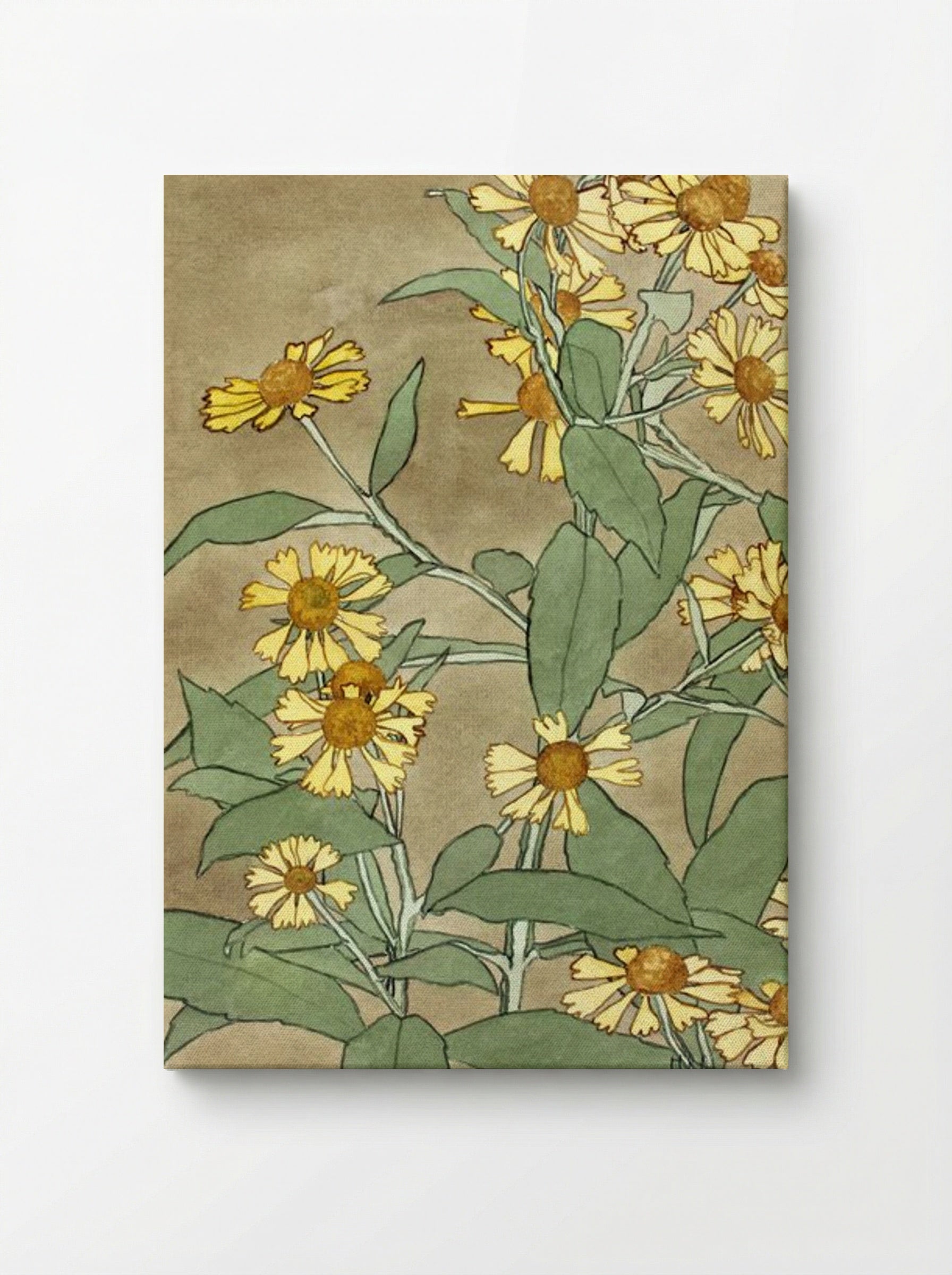 Daisies with Orange Center and Yellow Petals - Hannah Borger Overbeck - Canvas