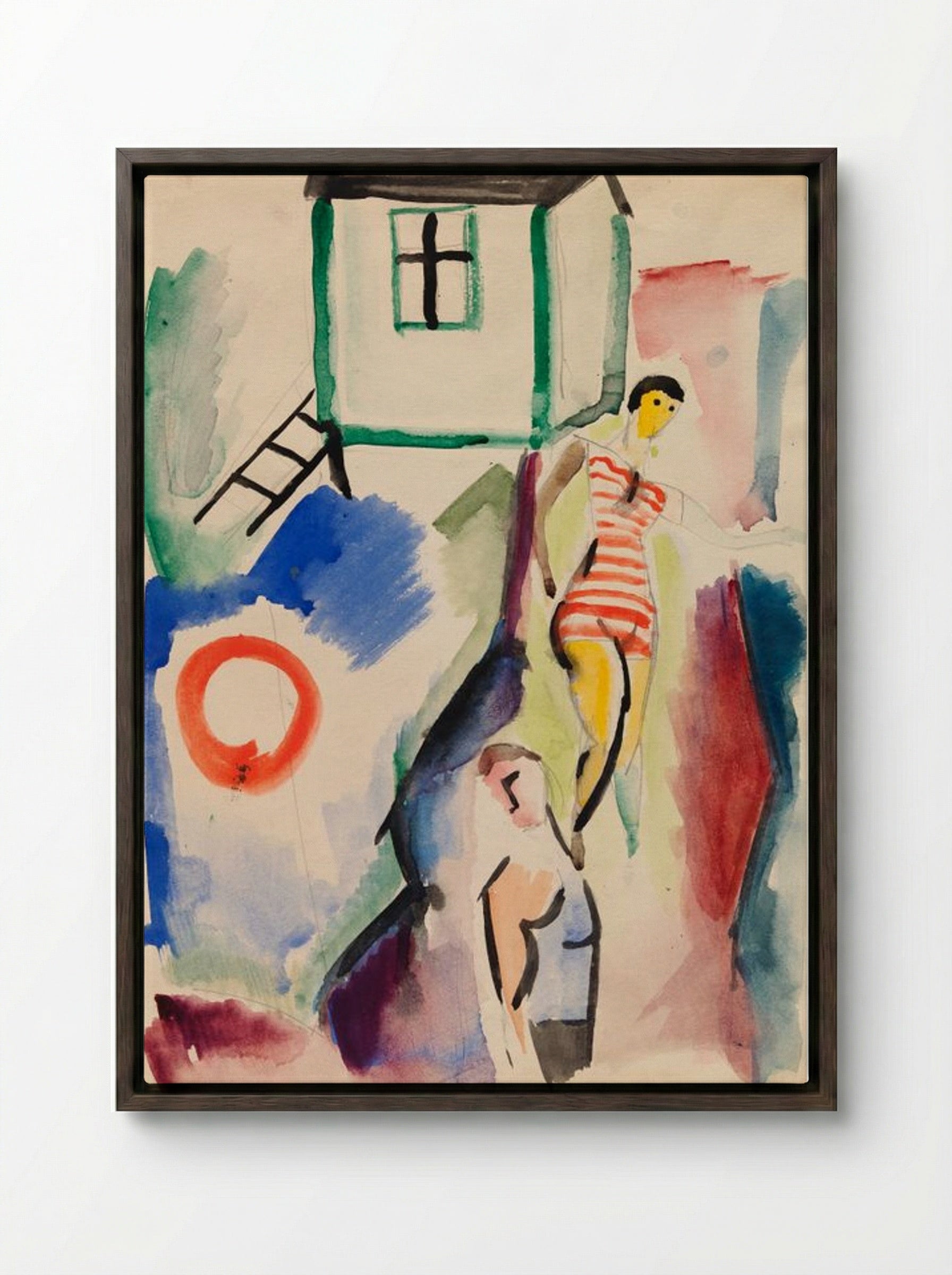 Beach - Sulho Sipilä - Framed Canvas Dark Wood