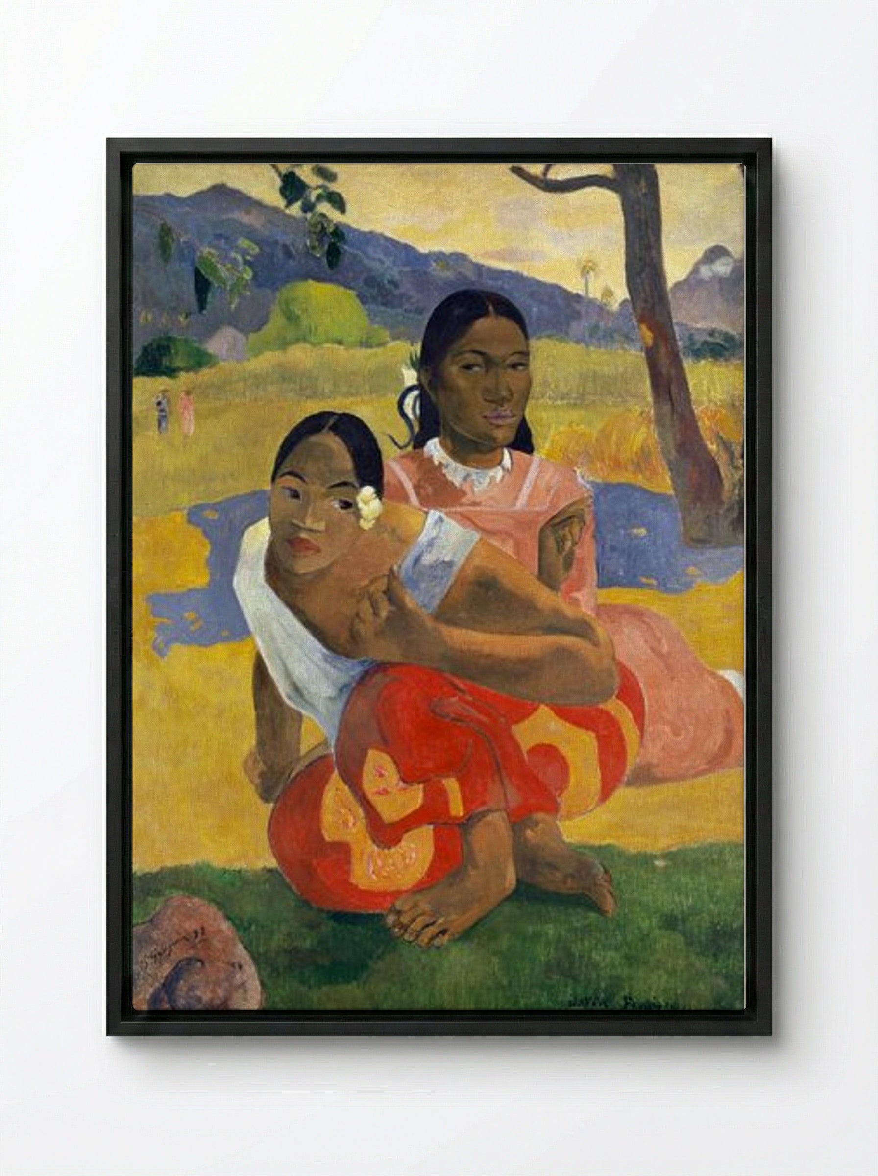 When Will You Marry? - Paul Gauguin - Framed Canvas Black