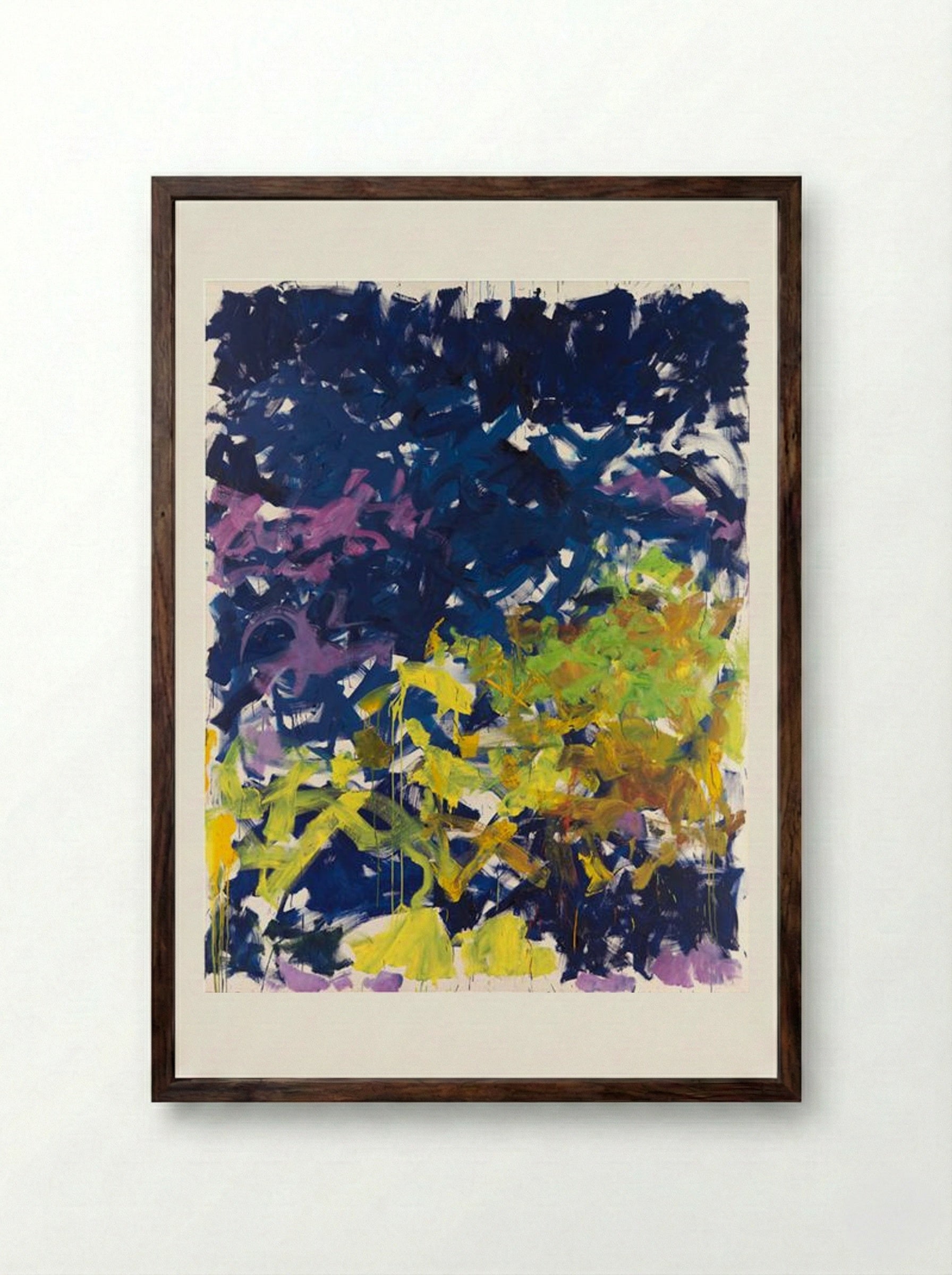 La Grande Vallée XVI, Pour Iva - Joan Mitchell - Framed Print Dark Wood