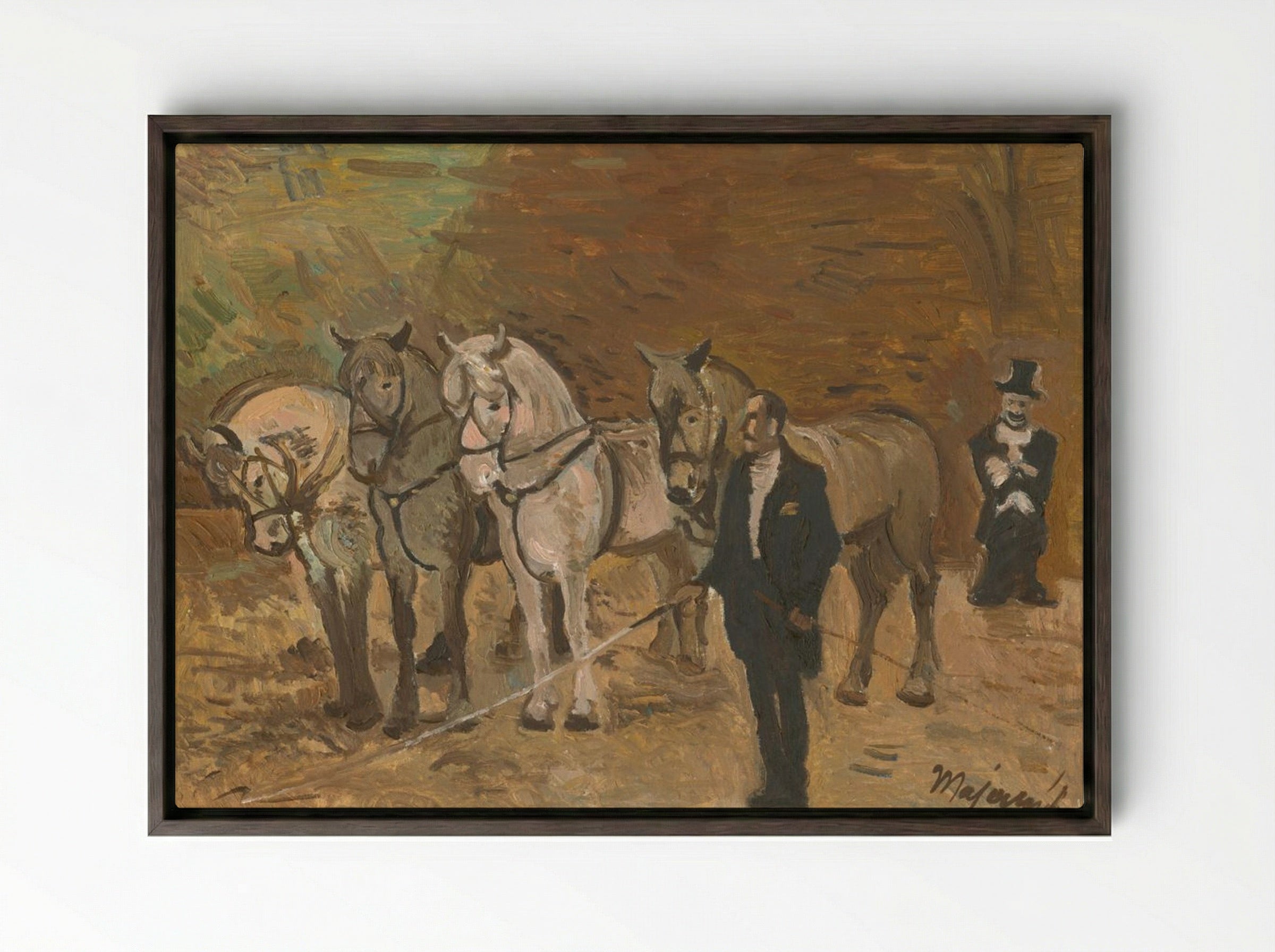 In the Arena - Cyprián Majerník - Framed Canvas Dark Wood