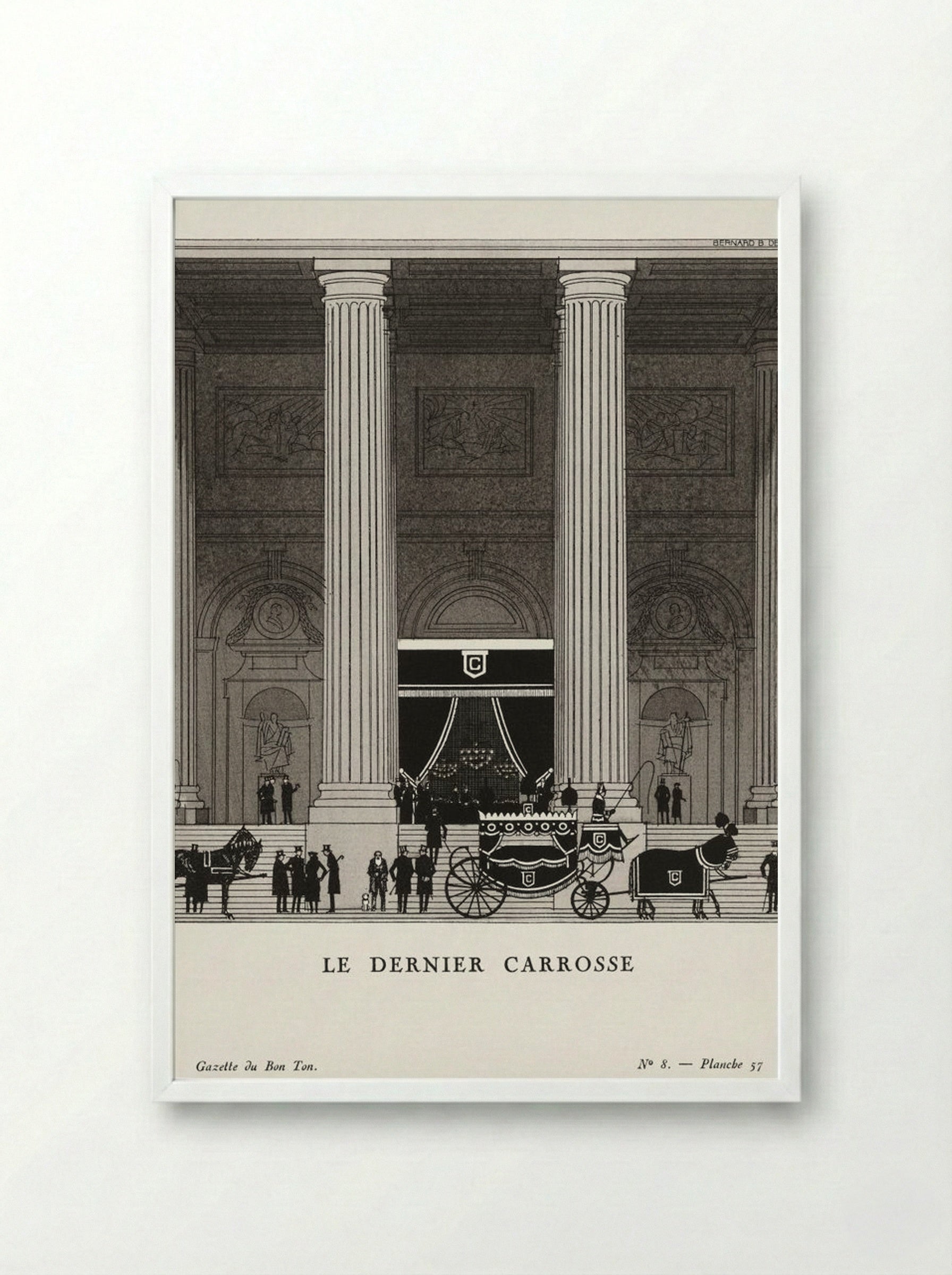 Le Dernier Carrosse - Bernard Boutet de Monvel - Framed Print White