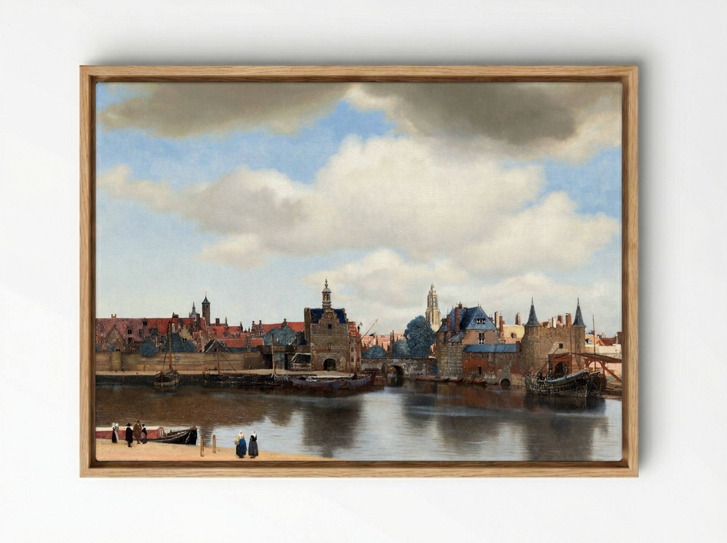 View of Delft - Johannes Vermeer - Framed Canvas Wood