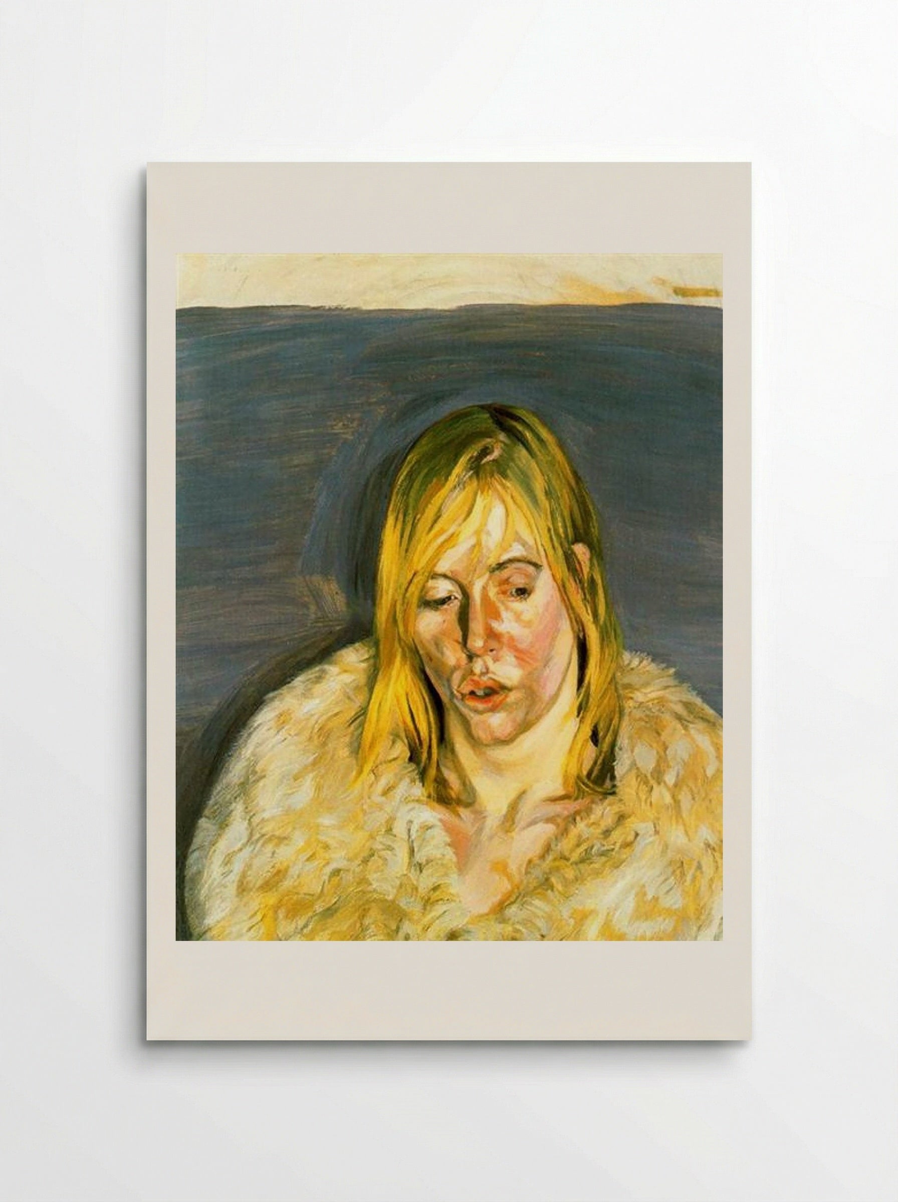 Girl in a Fur Coat - Lucian Freud - Poster