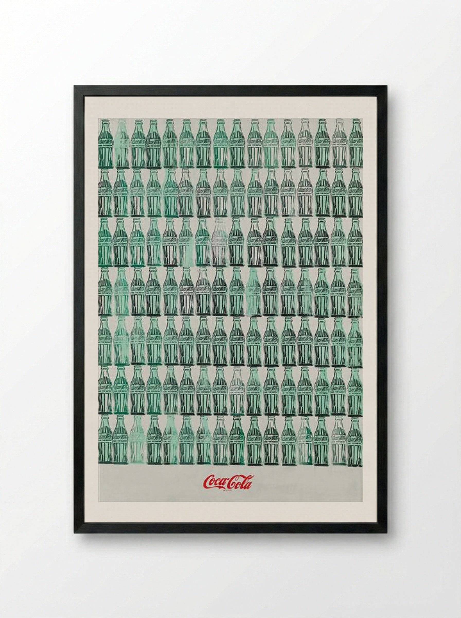 Green Coca-Cola Bottles - Andy Warhol - Framed Print Black