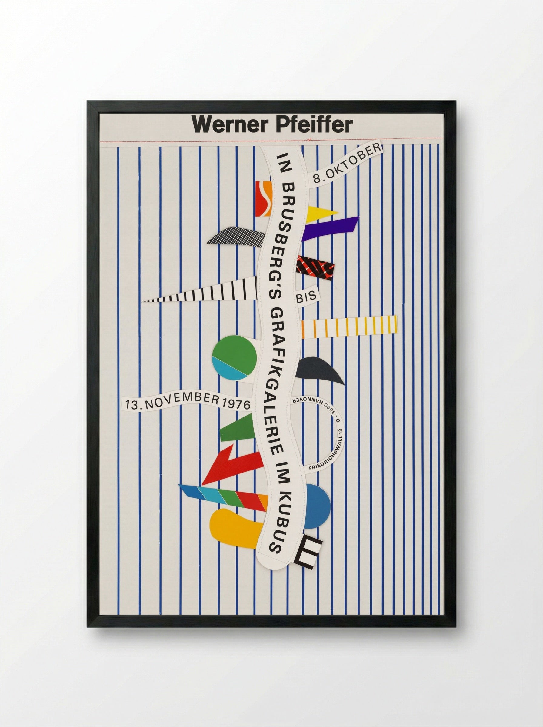 Exhibition in Brusberg's Grafikgalerie im Kubus - Werner Pfeiffer - Framed Print Black
