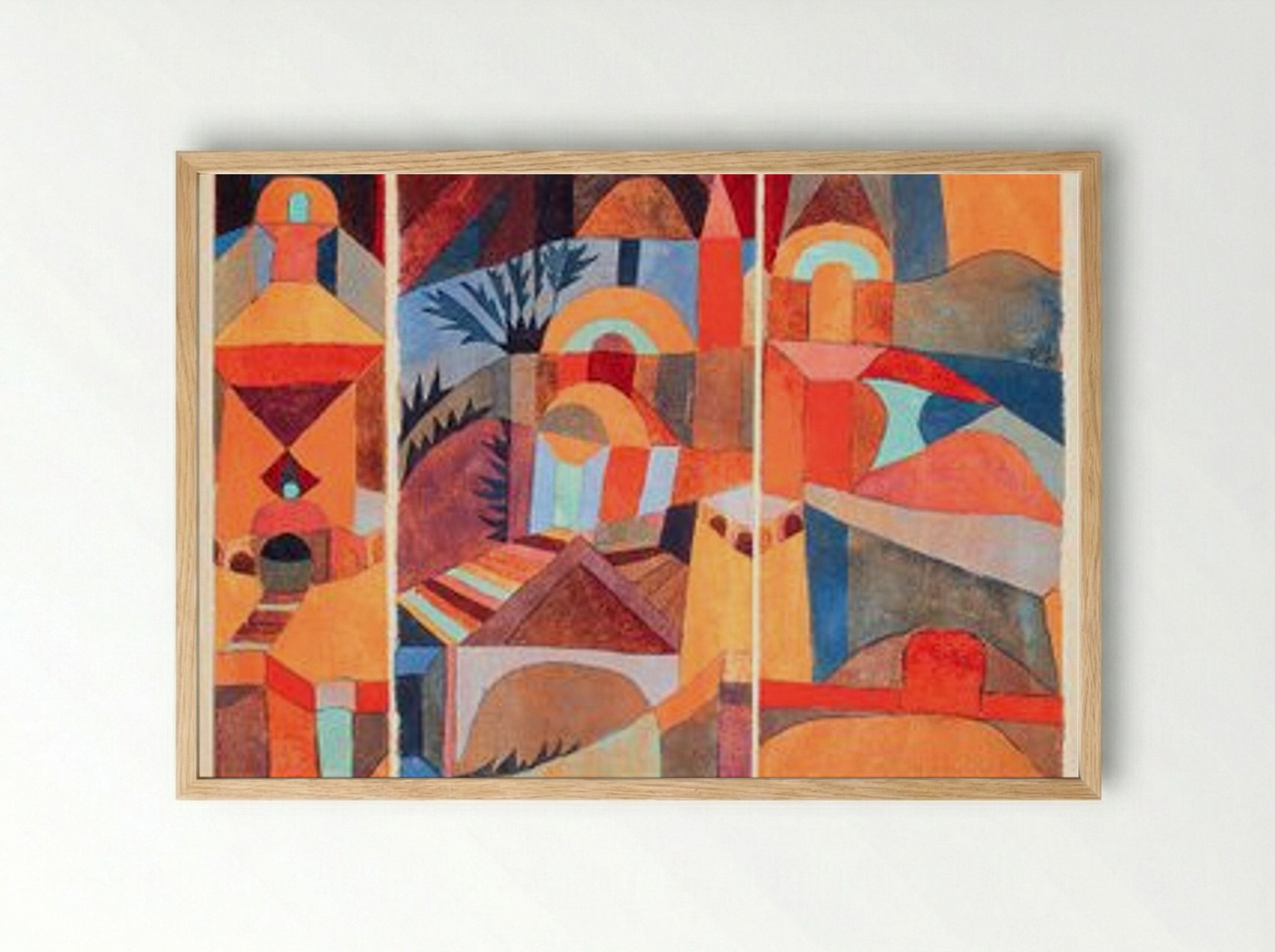 Temple Gardens - Paul Klee - Framed Print Wood