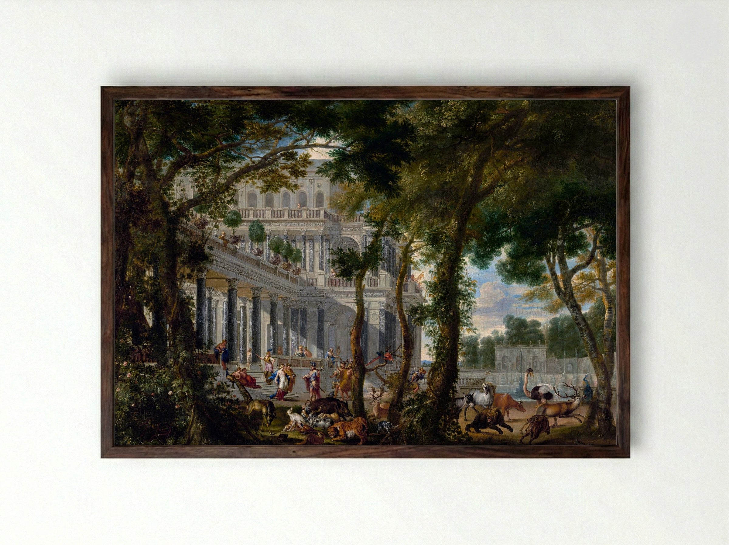 Ulysses at the Palace of Circe - Wilhelm Schubert van Ehrenberg - Framed Print Dark Wood