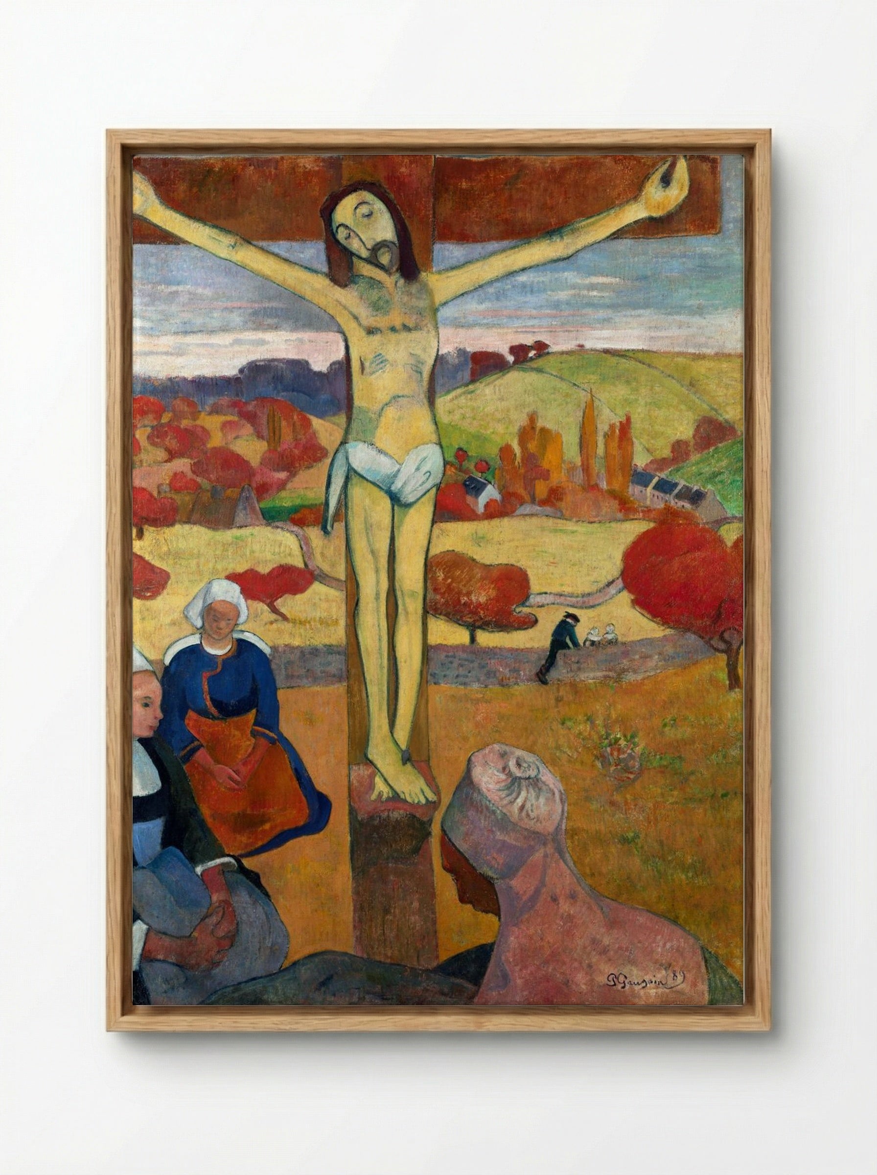 The Yellow Christ - Paul Gauguin - Framed Canvas Wood