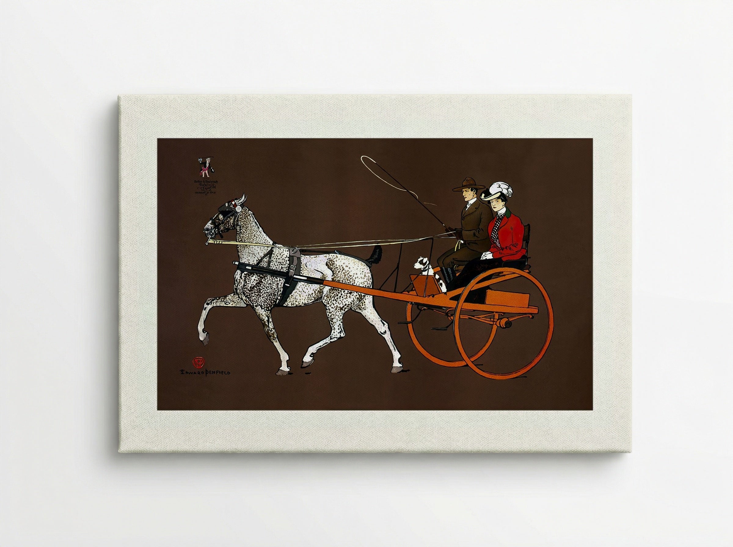 Couple in a Carriage - Edward Penfield - Canvas