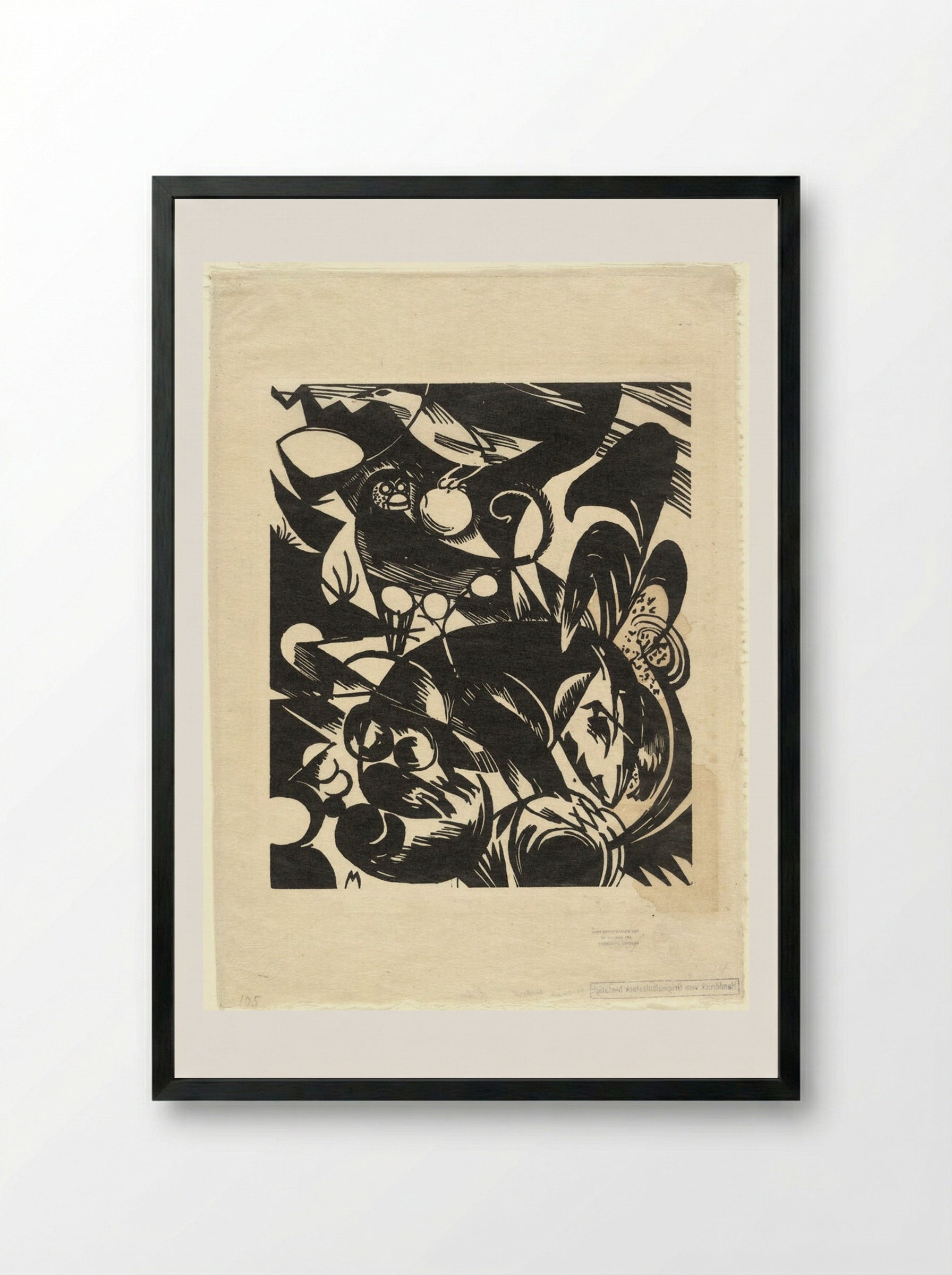 Genesis I - Franz Marc - Framed Print Black