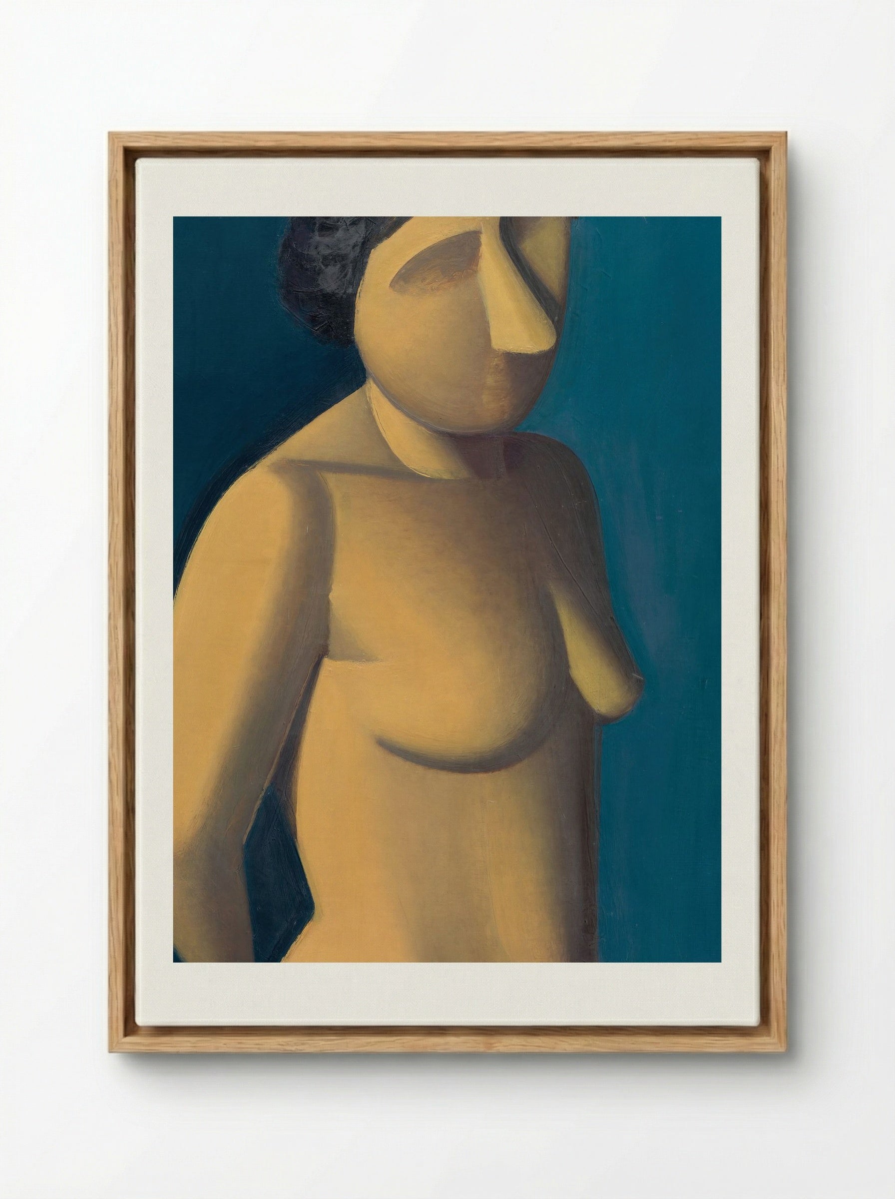 Female Model - Vilhelm Lundstrøm - Framed Canvas Wood
