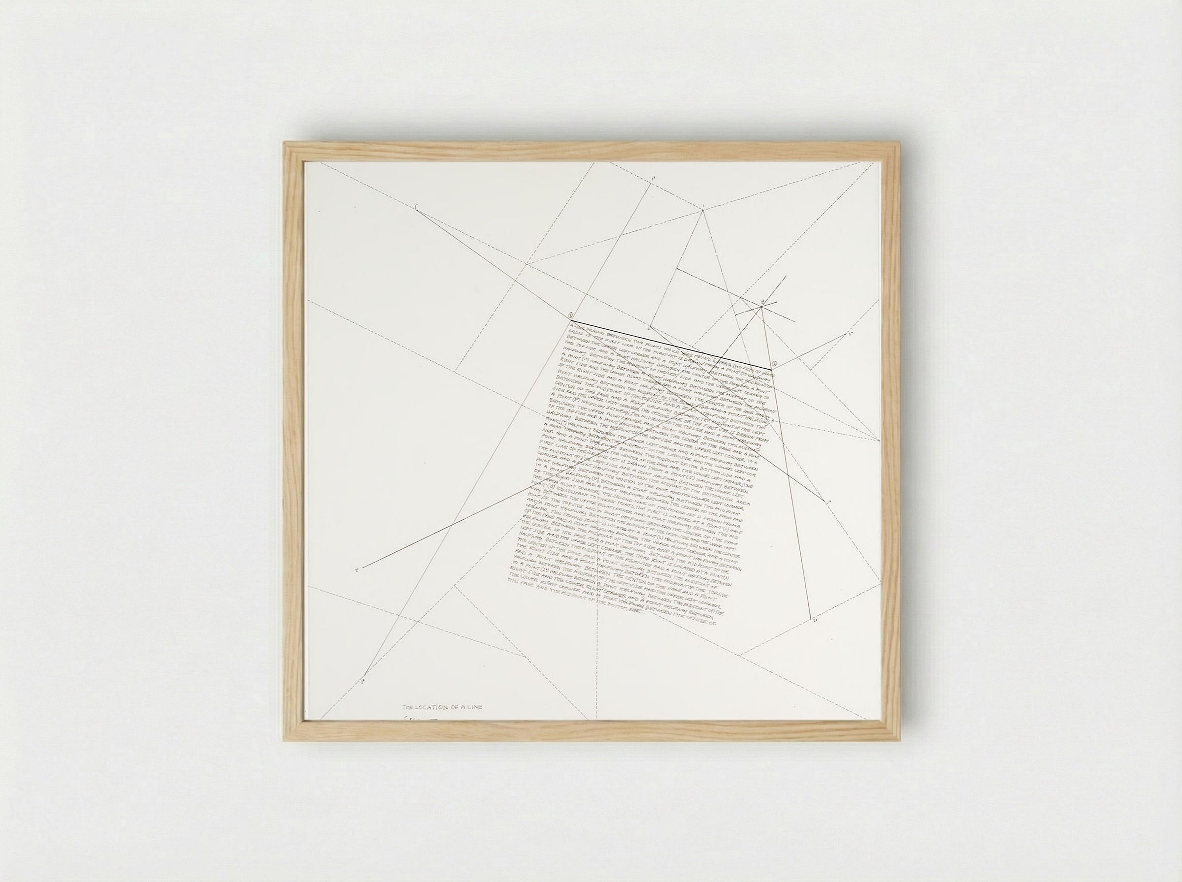 The Location of a Line - Sol LeWitt - Framed Print Wood