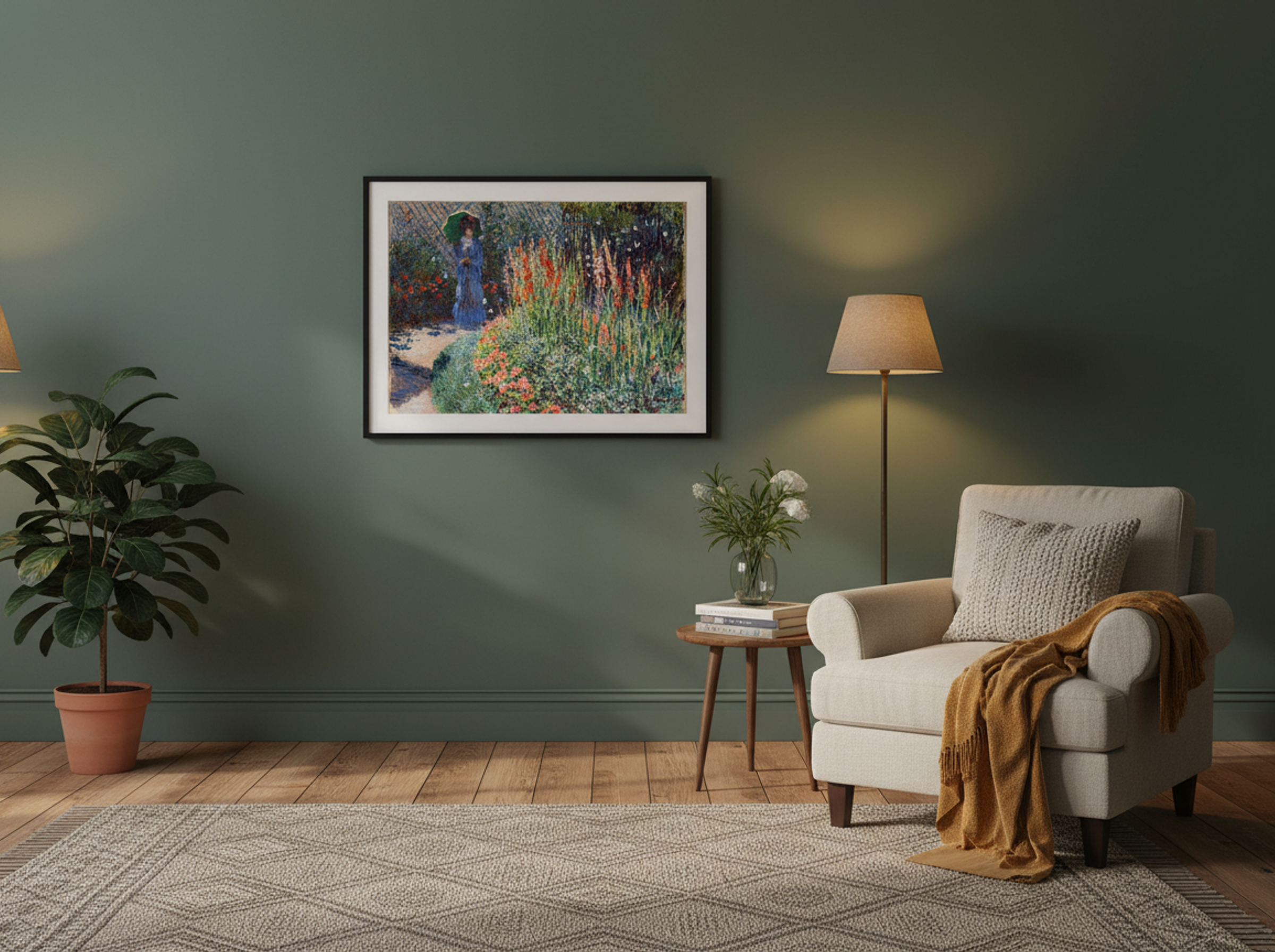 Rounded Flower Bed (Le Massif de Fleurs) - Claude Monet - Lifestyle