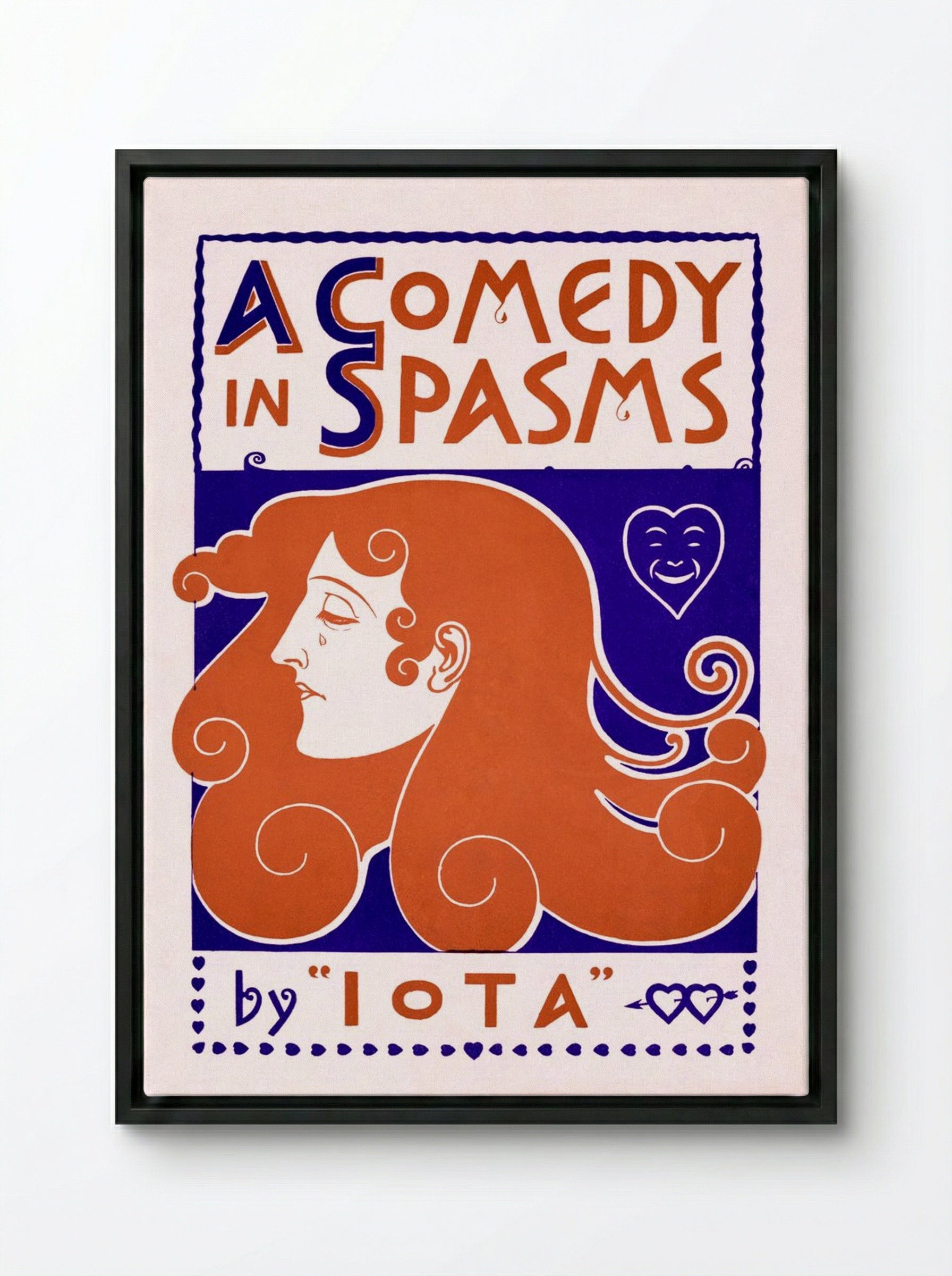 A Comedy in Spasms - Iota (Kathleen Mannington Hunt Caffyn) - Framed Canvas Black