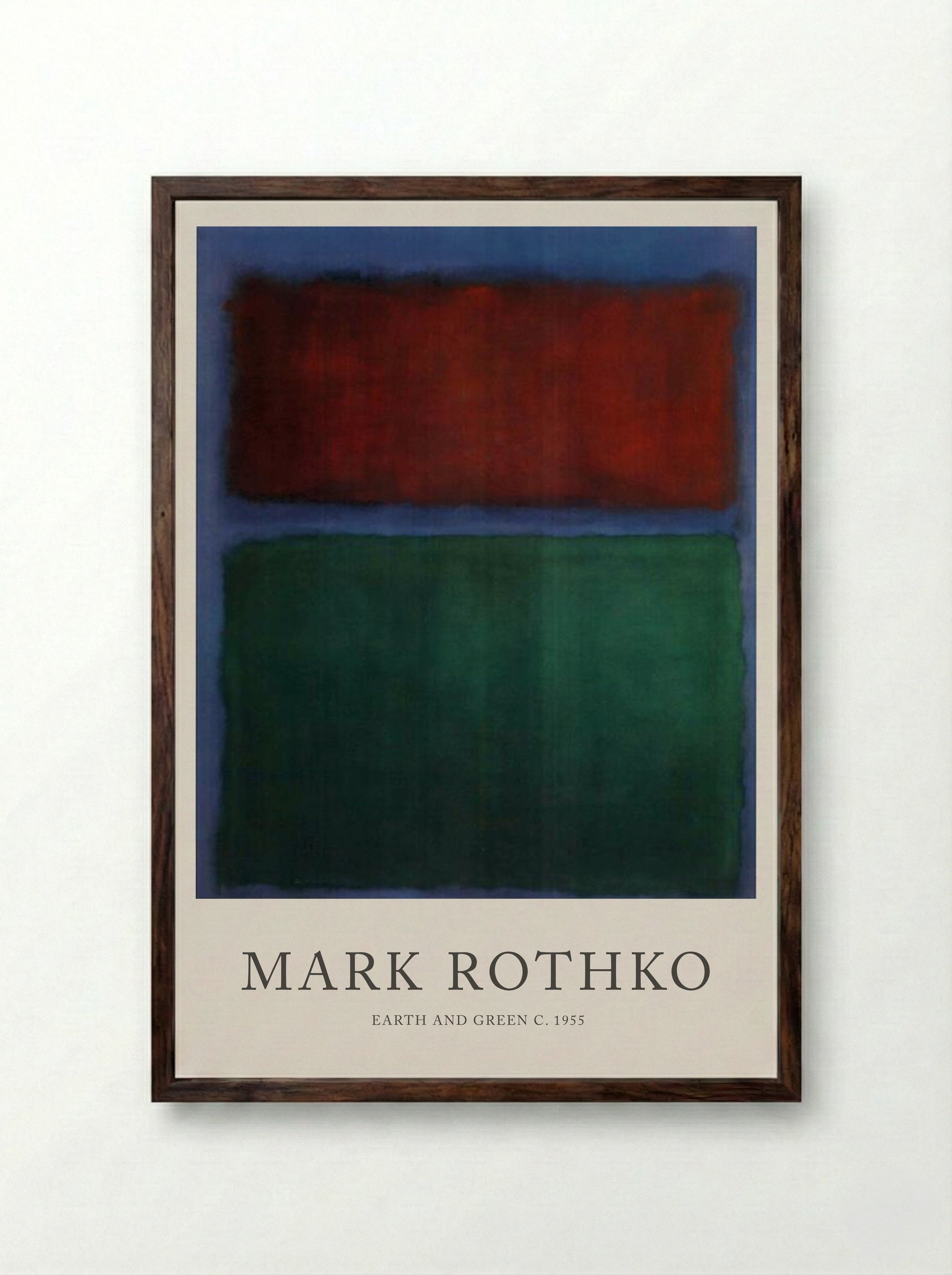 Earth and Green - Mark Rothko - Framed Print Dark Wood