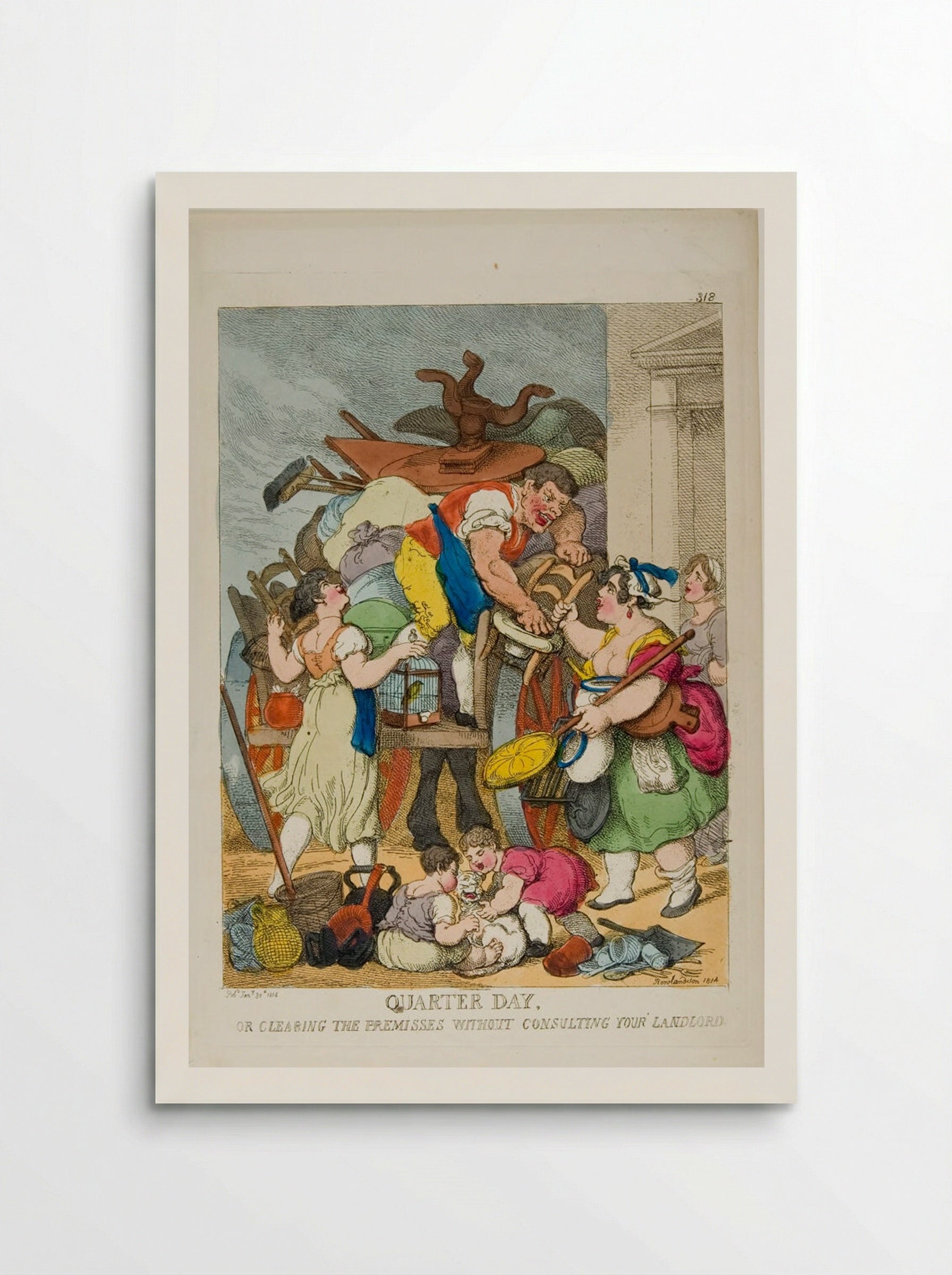 Quarter Day, or Clearing the Premises without Consulting Your Landlord - Thomas Rowlandson - Poster