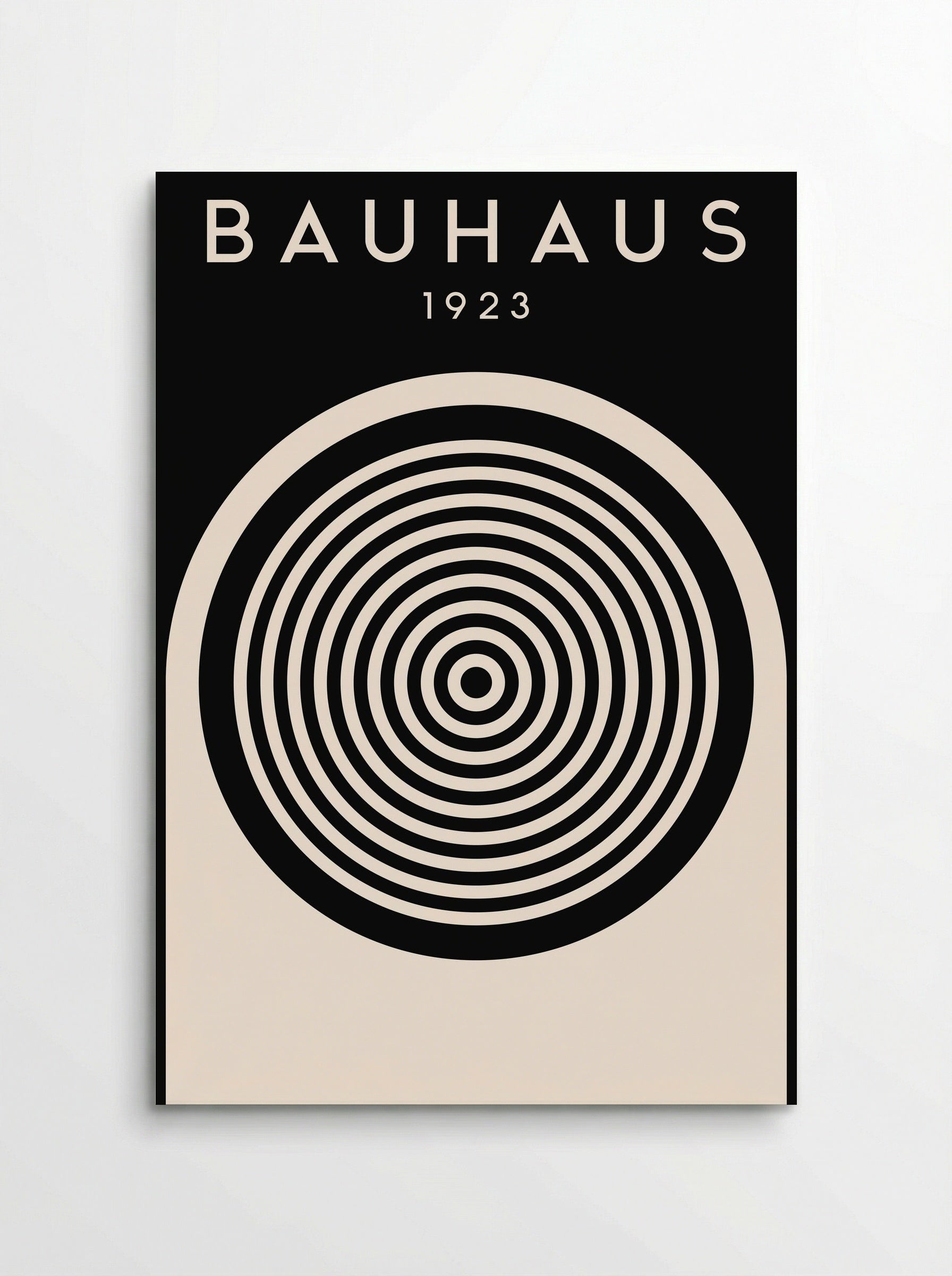 Bauhaus 1923 Concentric Circles – Monochrome - Poster