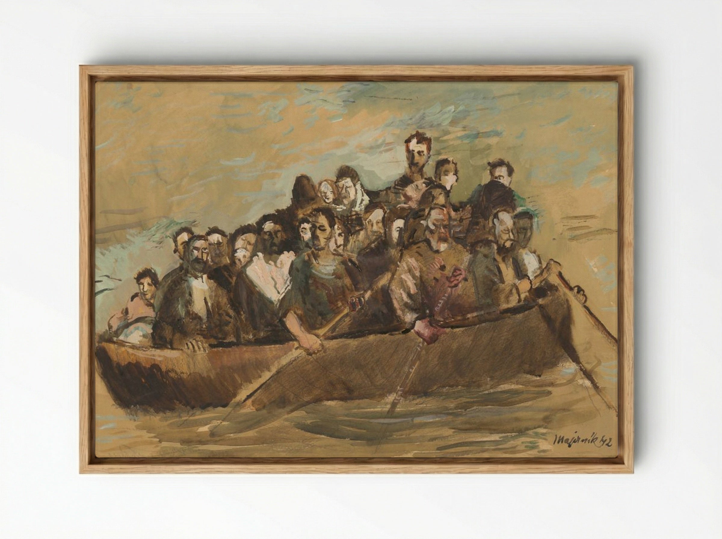 Refugees - Cyprián Majerník - Framed Canvas Wood