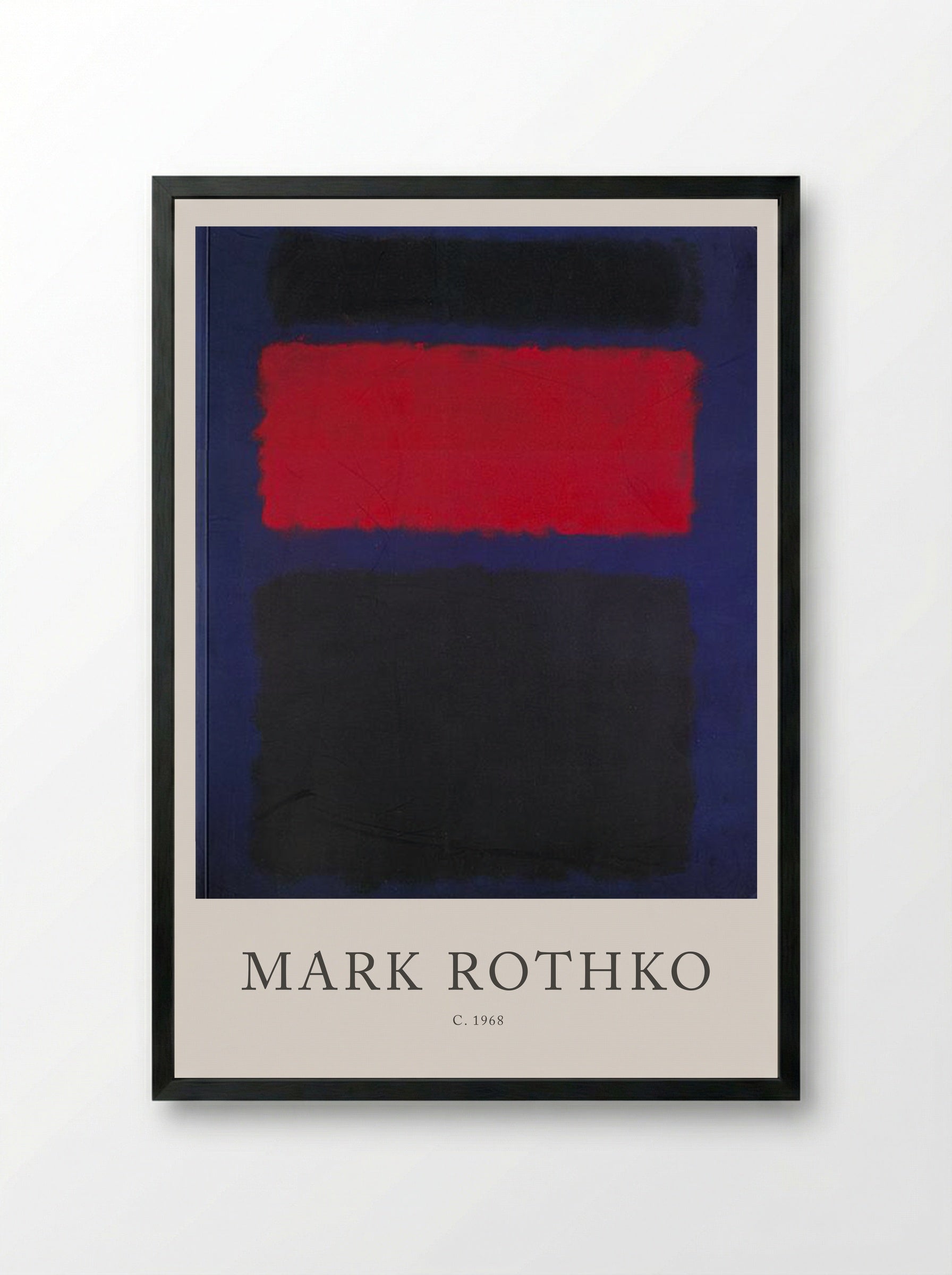 Untitled (Black, Red, and Blue) - Mark Rothko - Framed Print Black