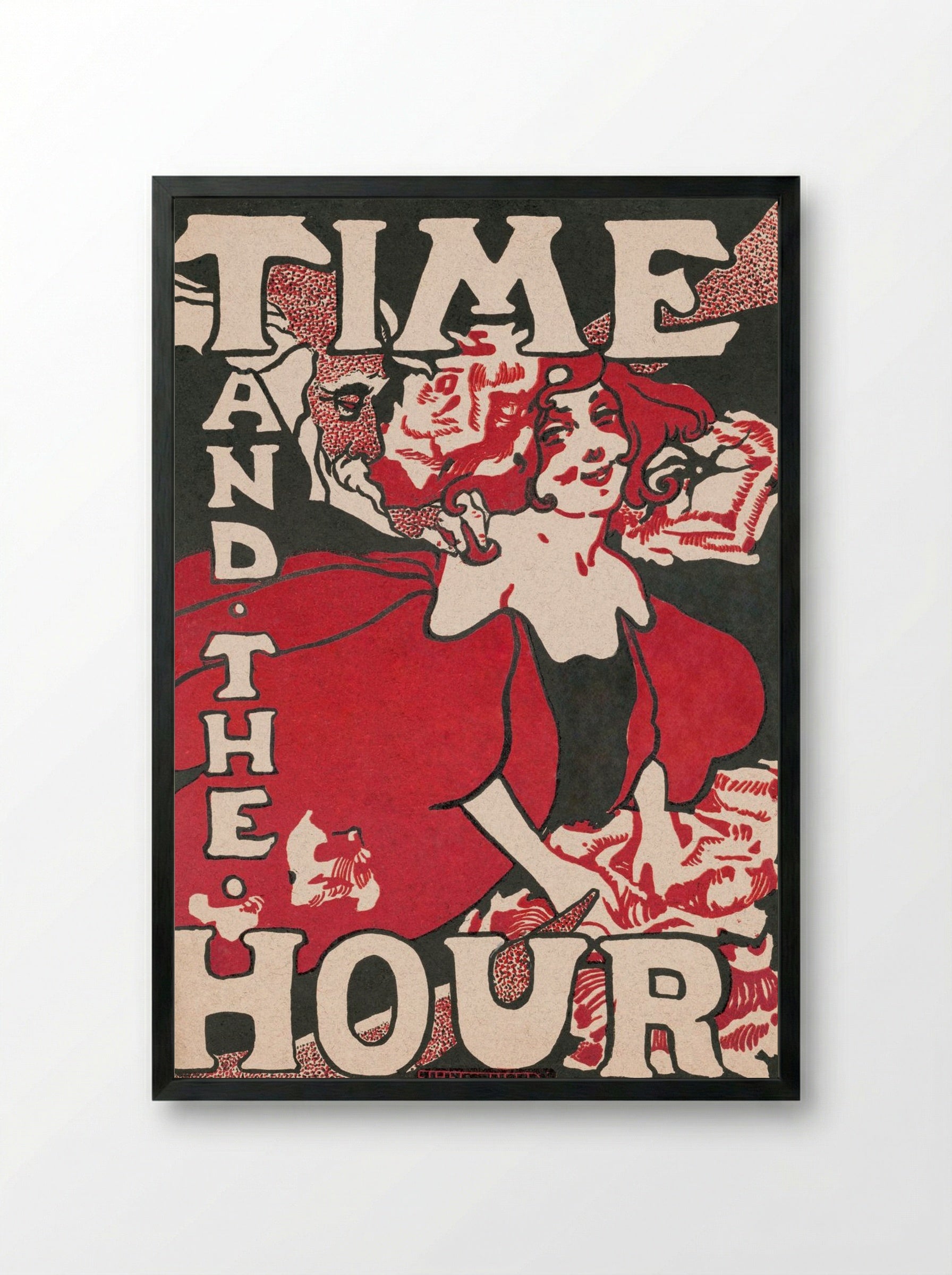 Time and the Hour - Ethel Reed - Framed Print Black