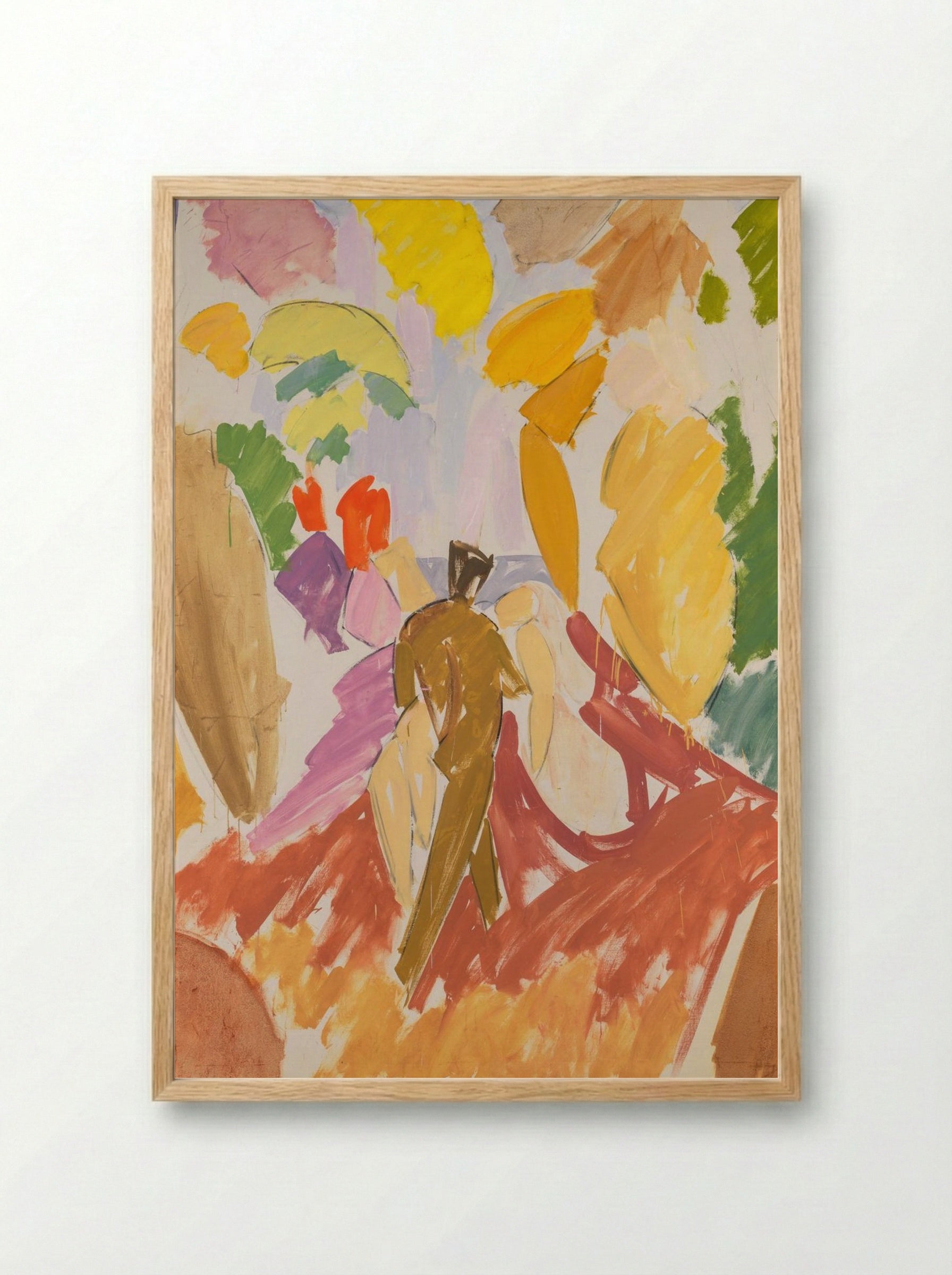 Faun and Nymph - Edvard Weie - Framed Print Wood