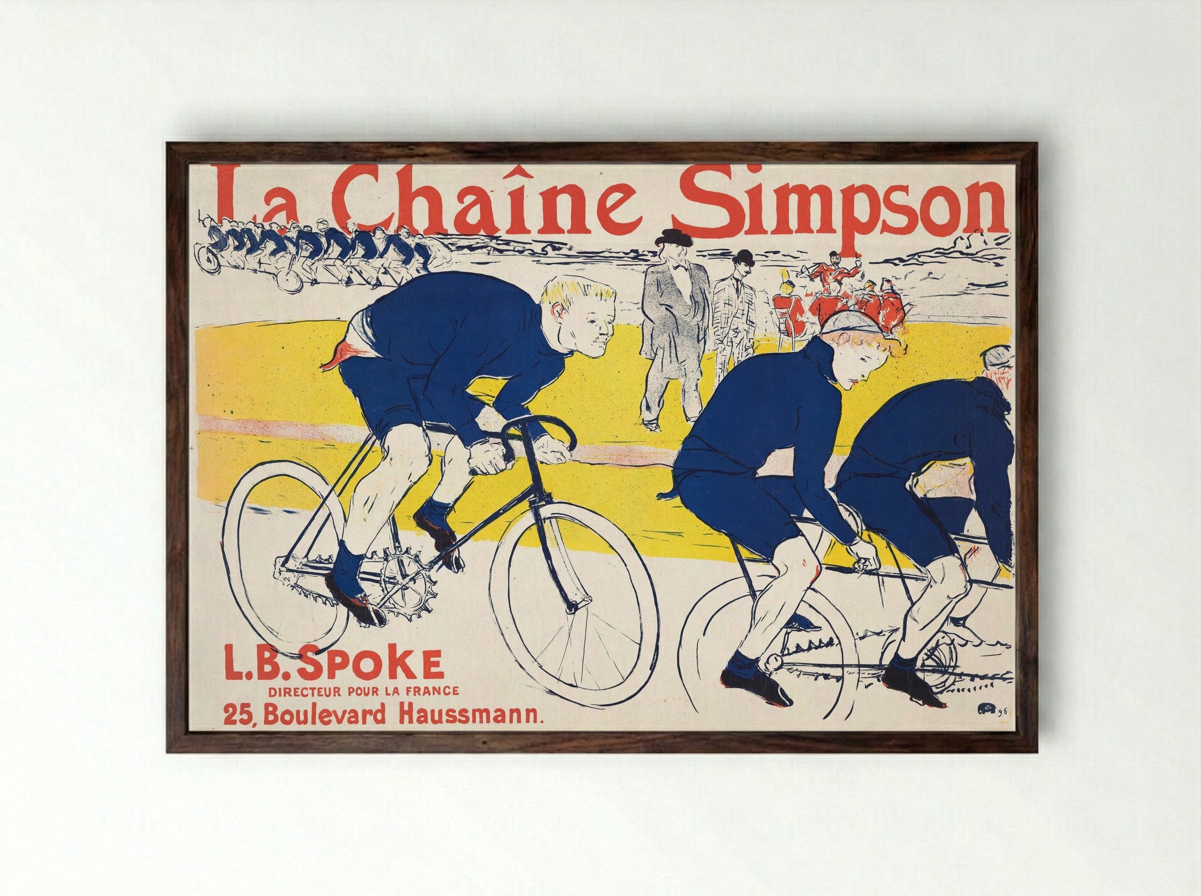 La Chaîne Simpson - Henri de Toulouse-Lautrec - Framed Print Dark Wood