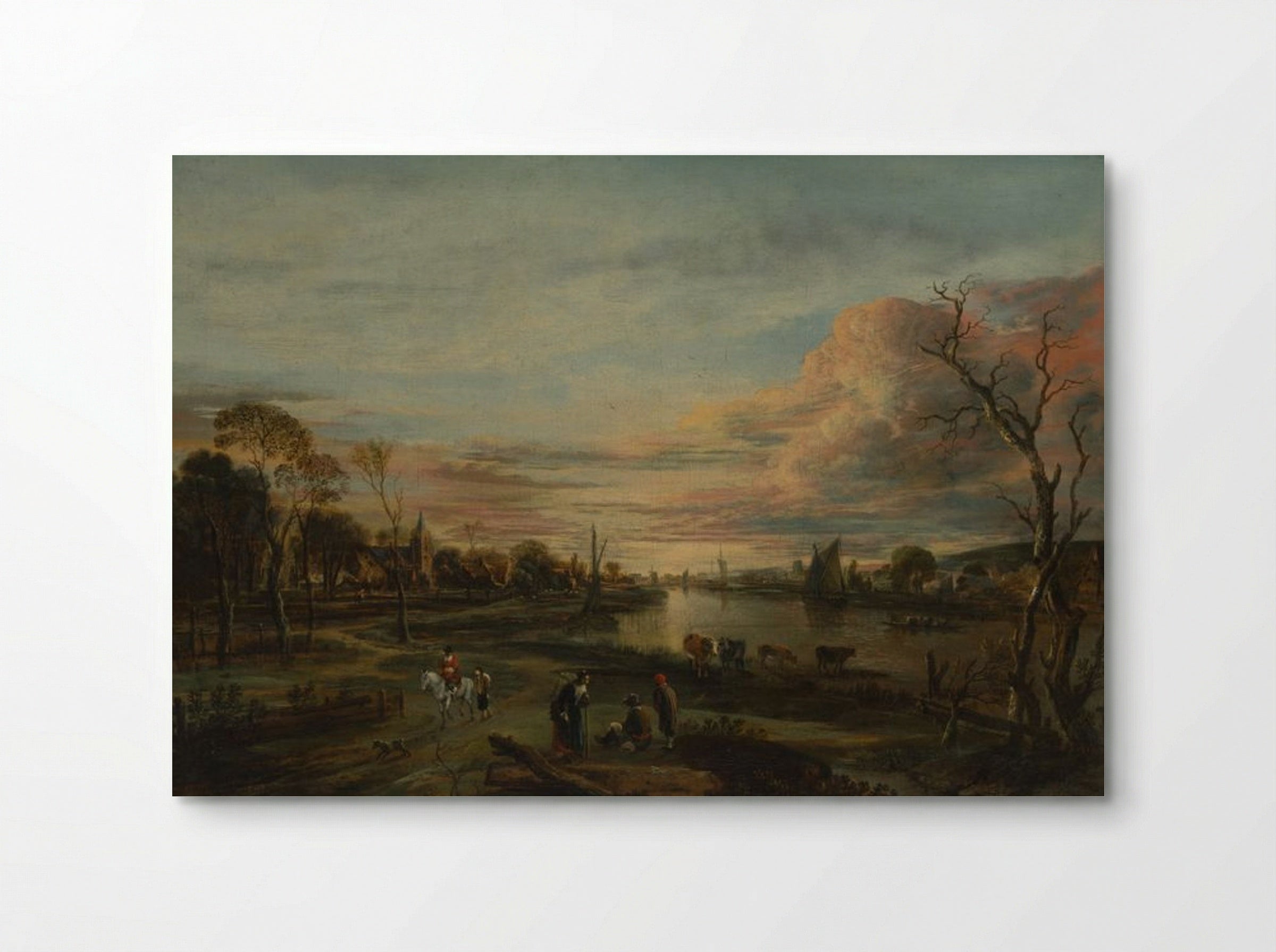 Landscape at Sunset - Aert van der Neer - Poster