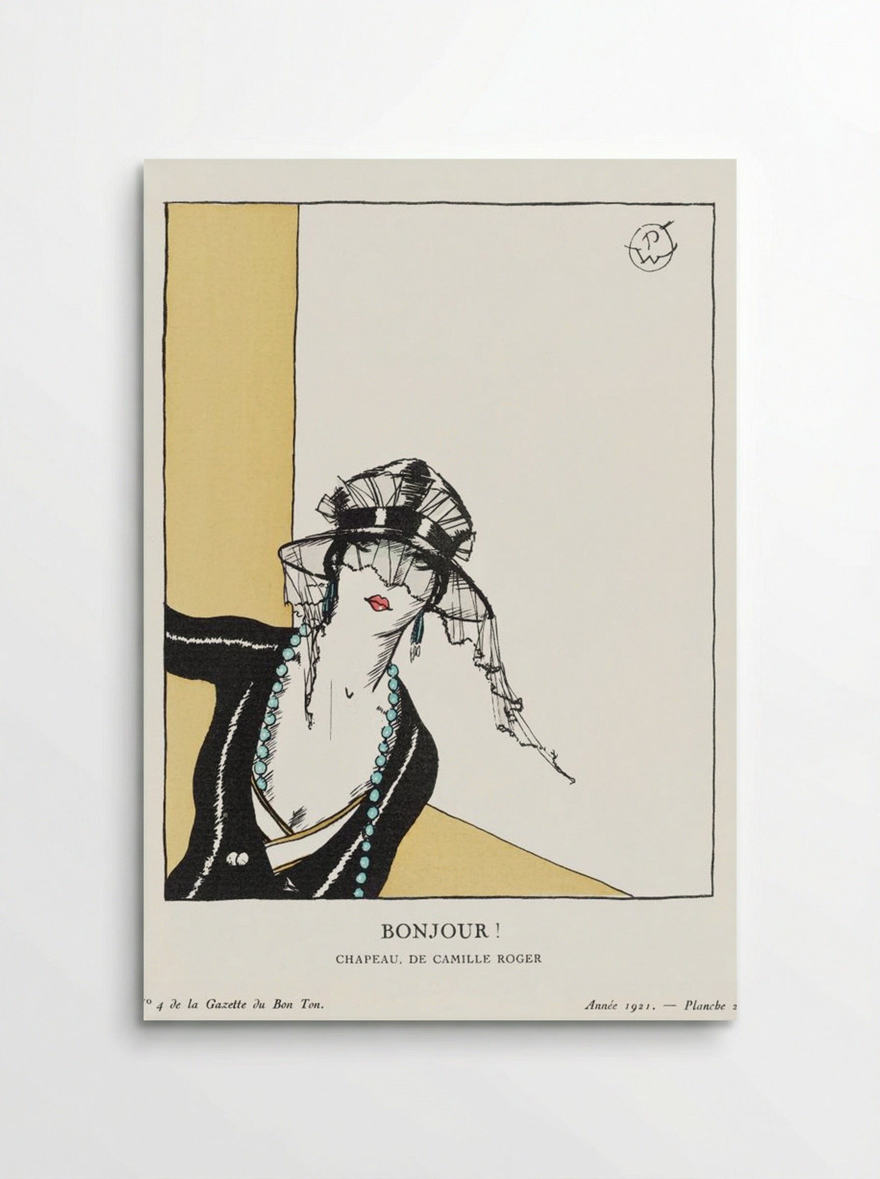 Bonjour! Chapeau de Camille Roger - Porter Woodruff - Poster