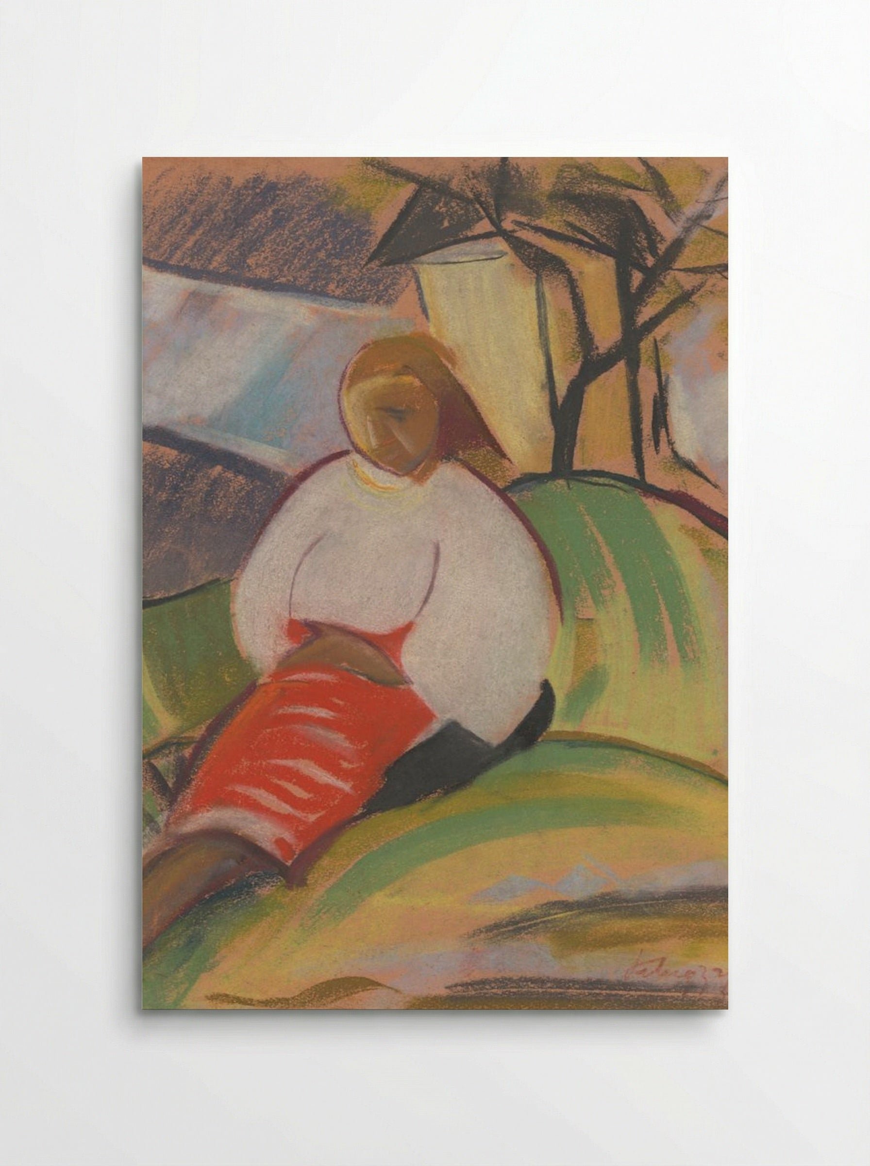 Girl in a Red Skirt - Zolo Palugyay - Poster