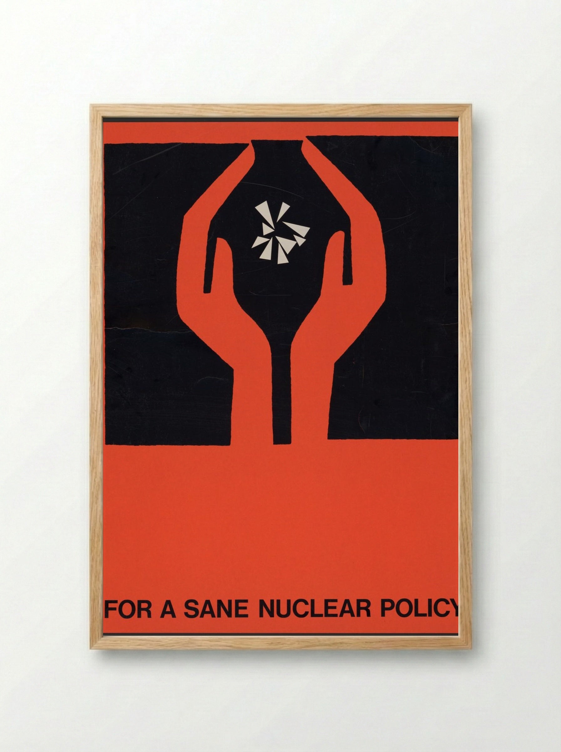For a Sane Nuclear Policy - Saul Bass - Framed Print Wood