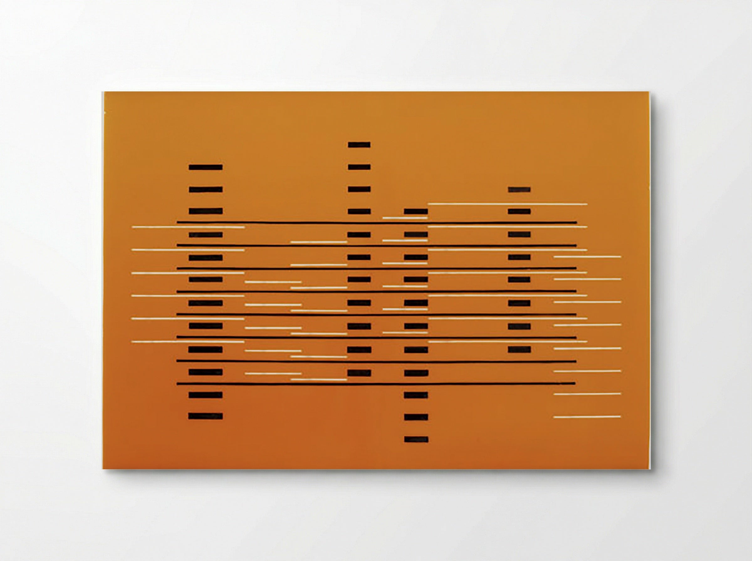 Abstract Composition in Orange and Black - Fine Art Print - Poster