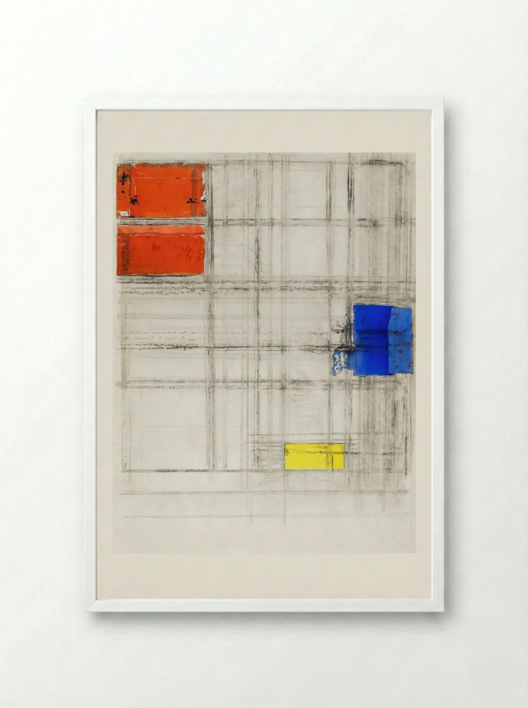 Study for a Composition - Piet Mondrian - Framed Print White