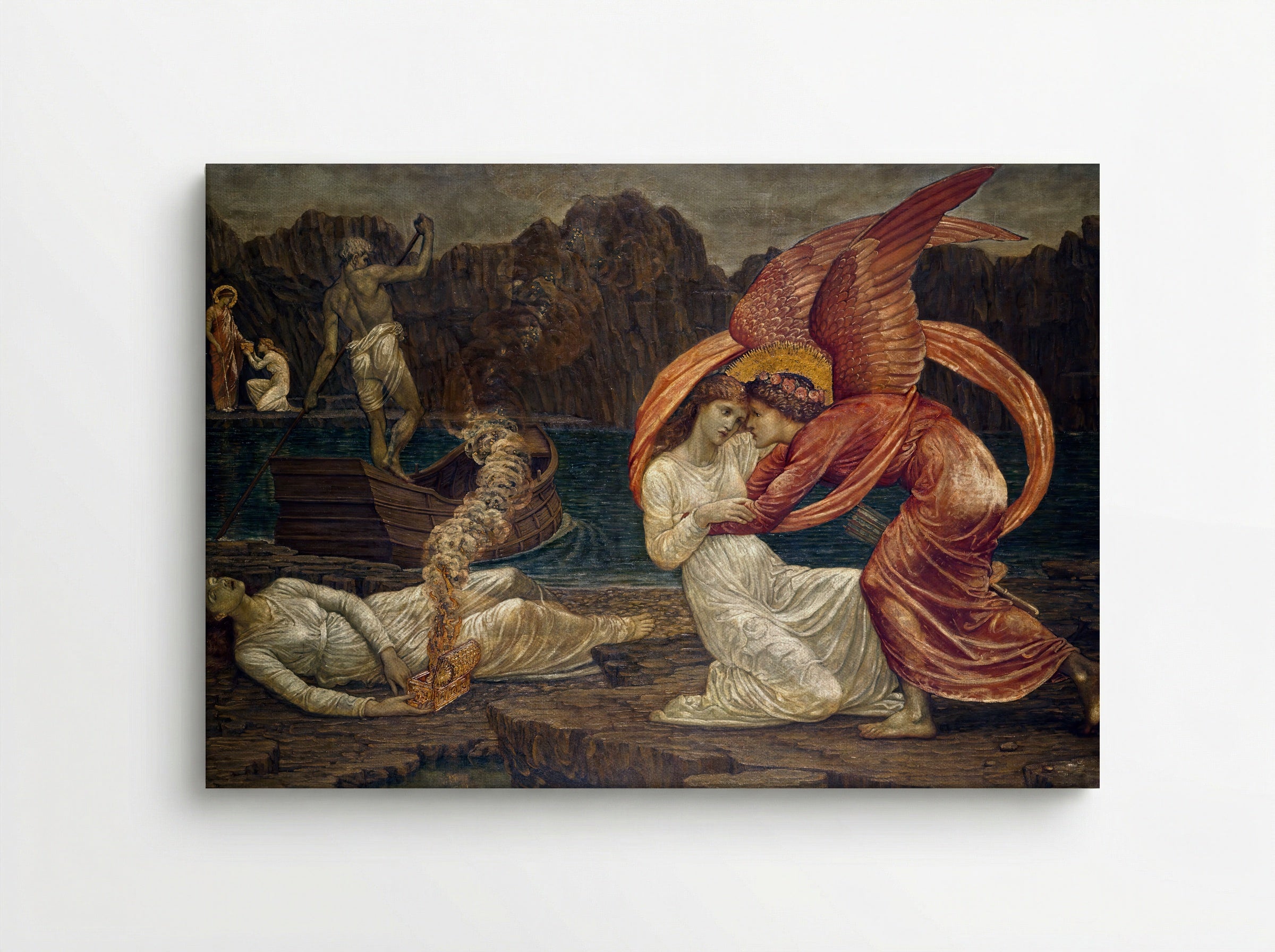 Psyche Receiving the Casket from Proserpine - Edward Burne-Jones - Canvas