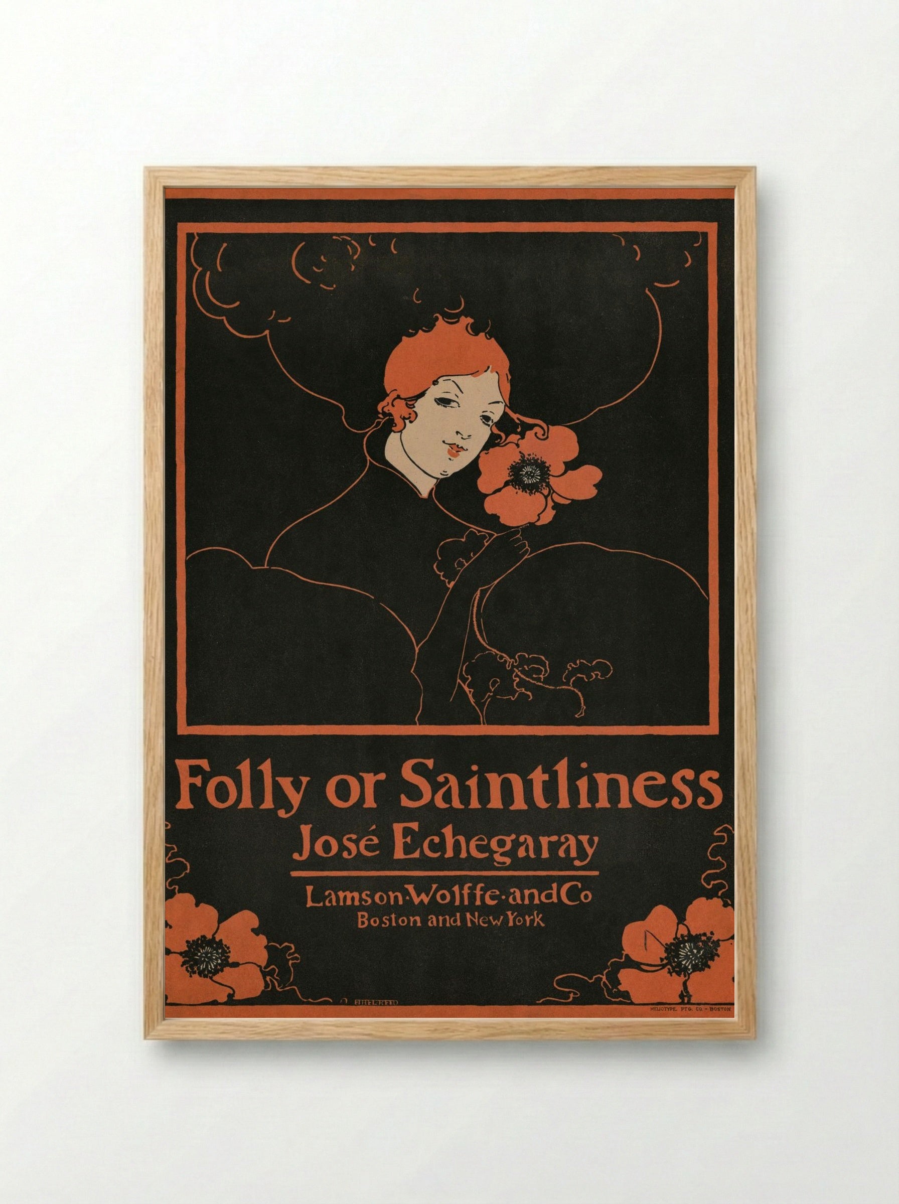 Folly or Saintliness - Ethel Reed - Framed Print Wood