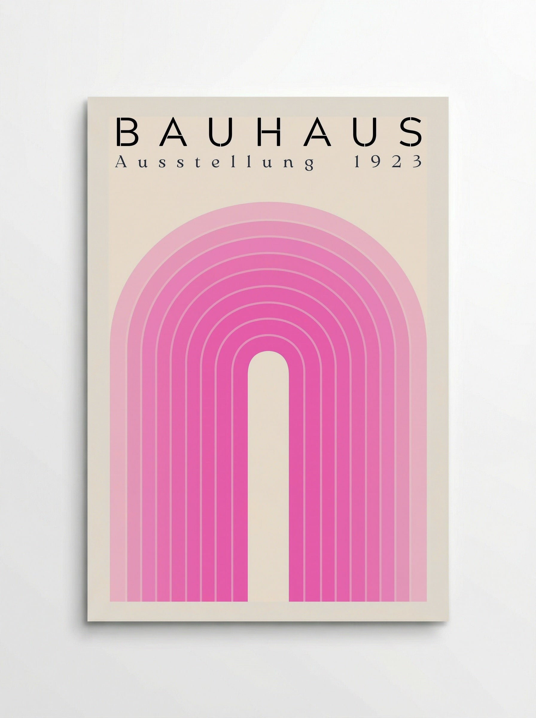 Bauhaus Pink Arch – 1923 Exhibition Poster - Poster