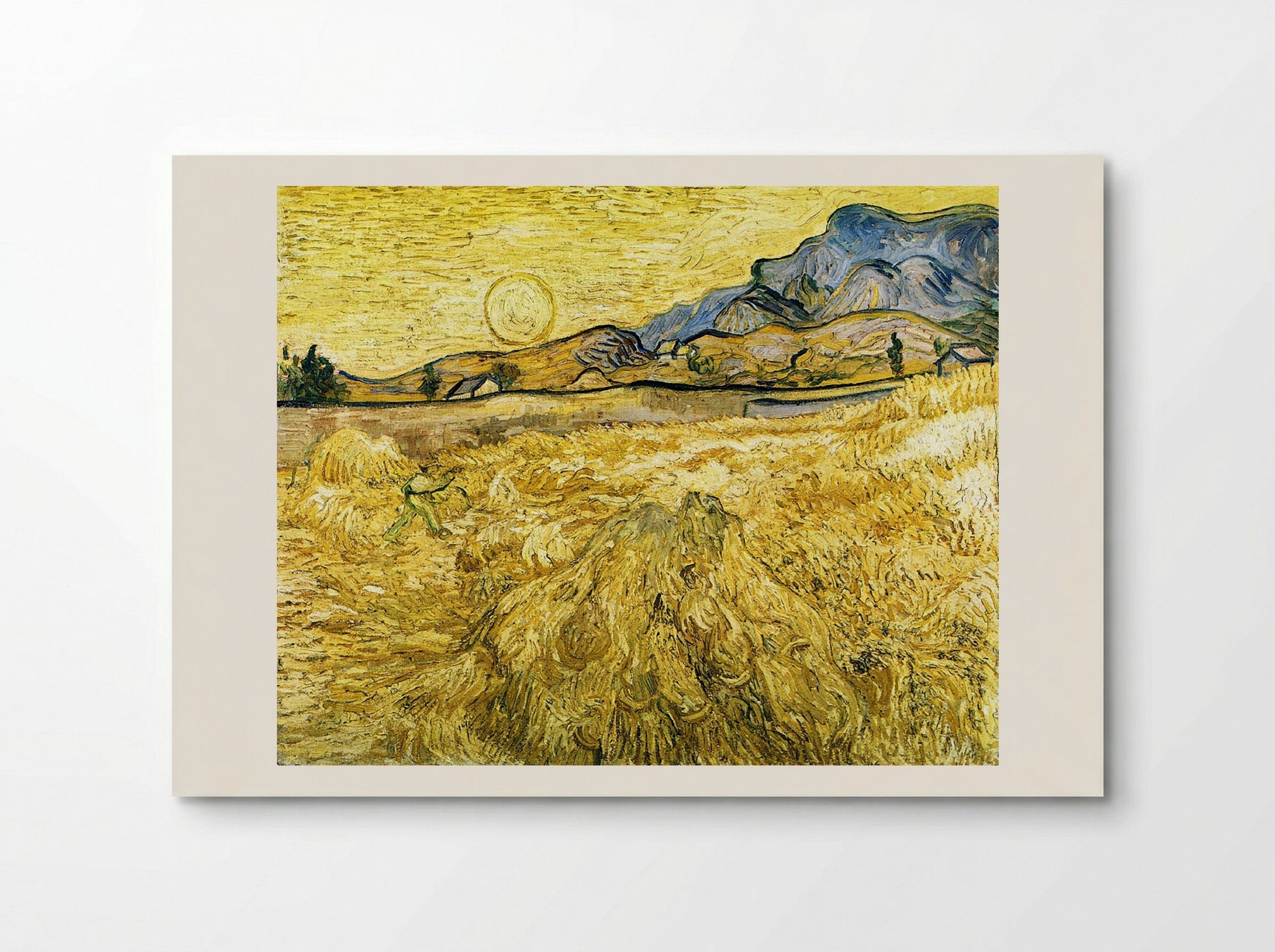 Wheat Field with Reaper - Vincent van Gogh - Poster