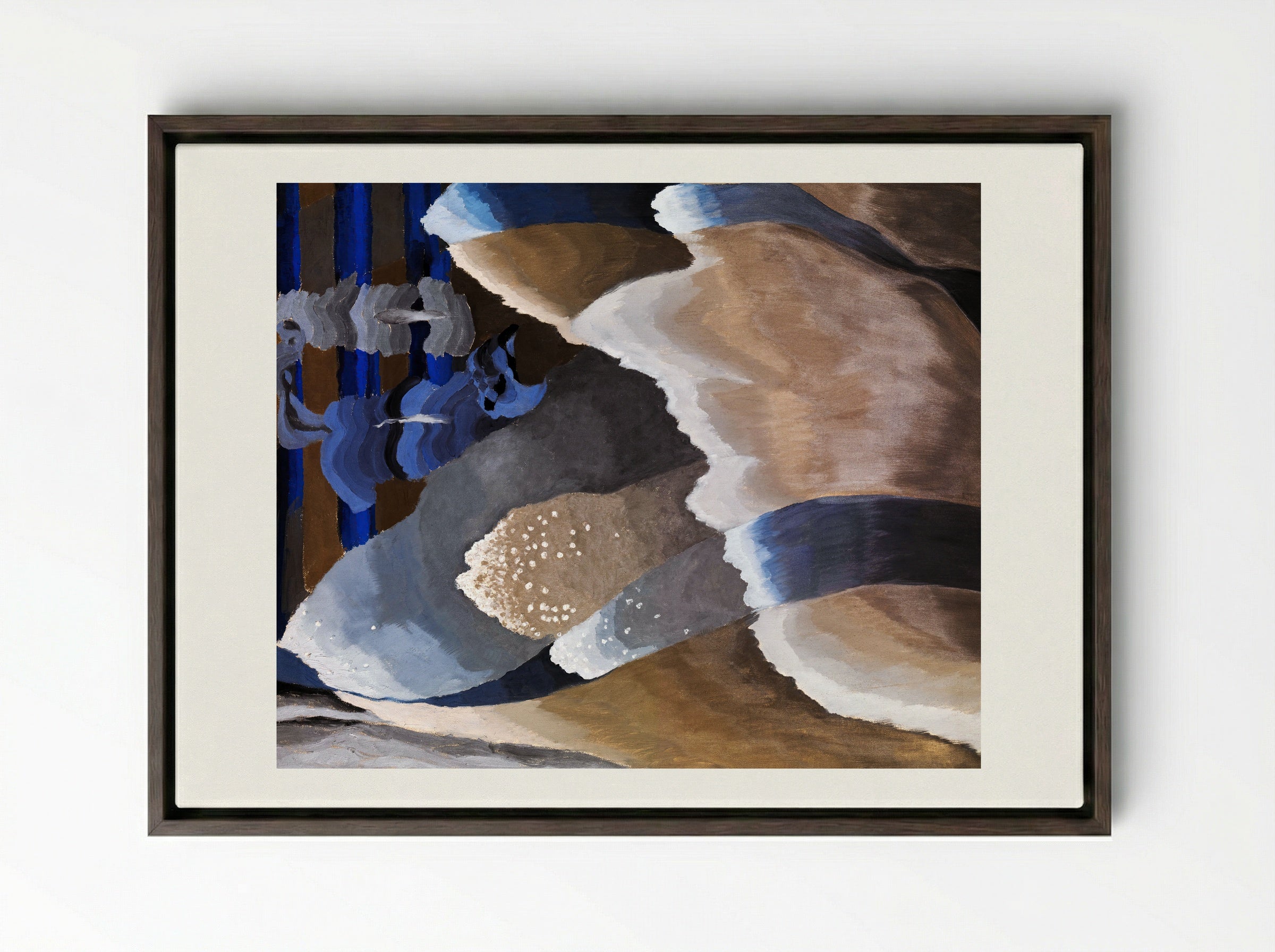 Reaching Waves - Arthur Dove - Framed Canvas Dark Wood