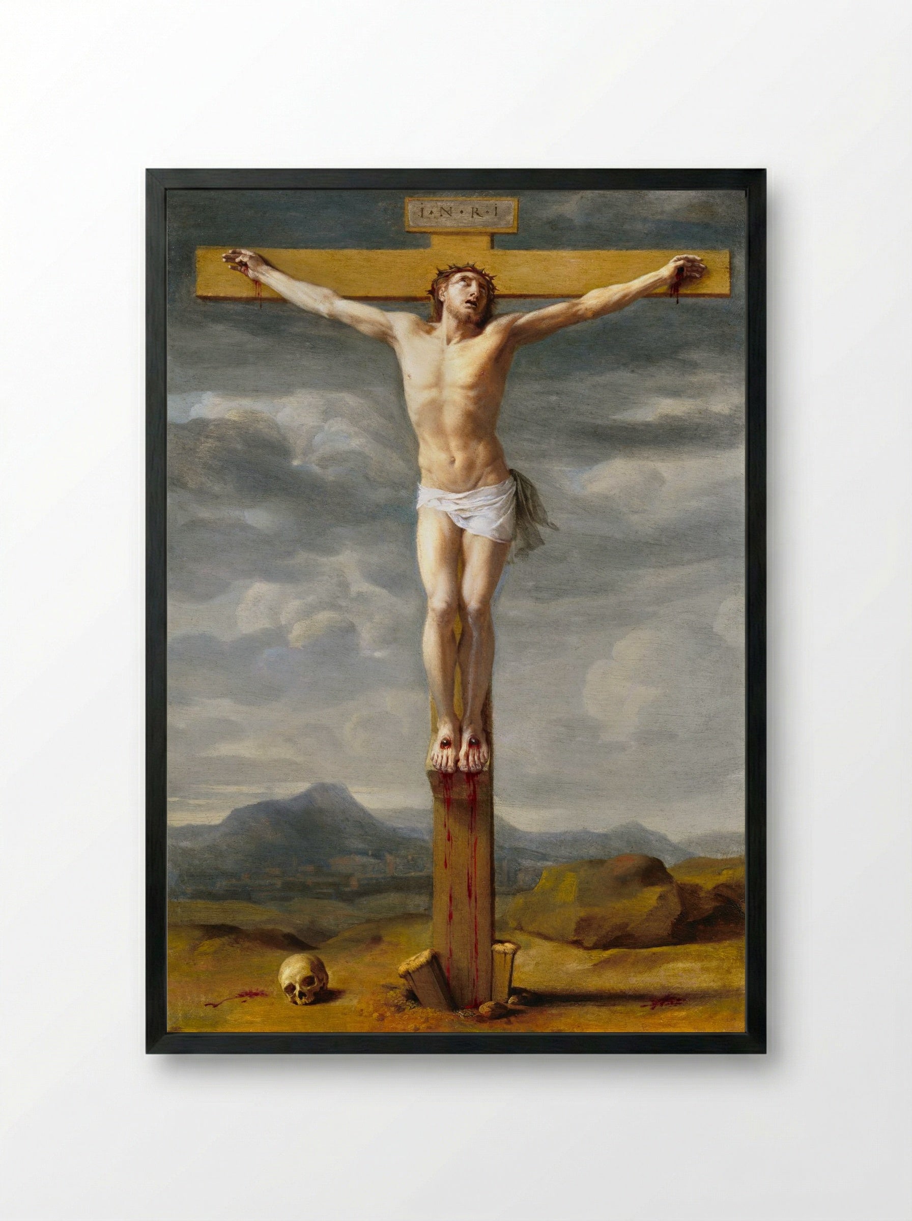 Crucifixion - Eustache Le Sueur - Framed Print Black