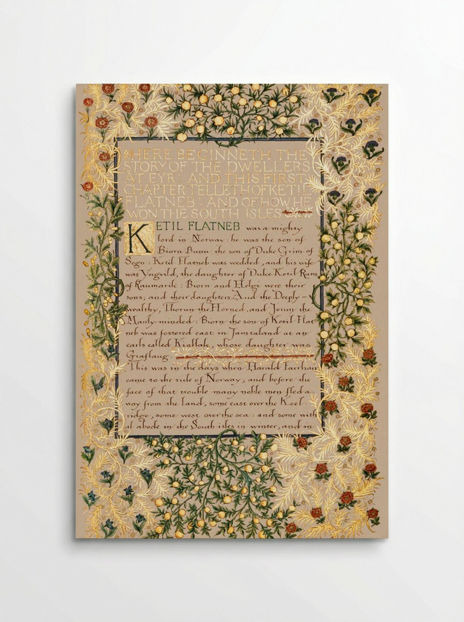 The Story of the Dwellers at Eyr - William Morris - Poster