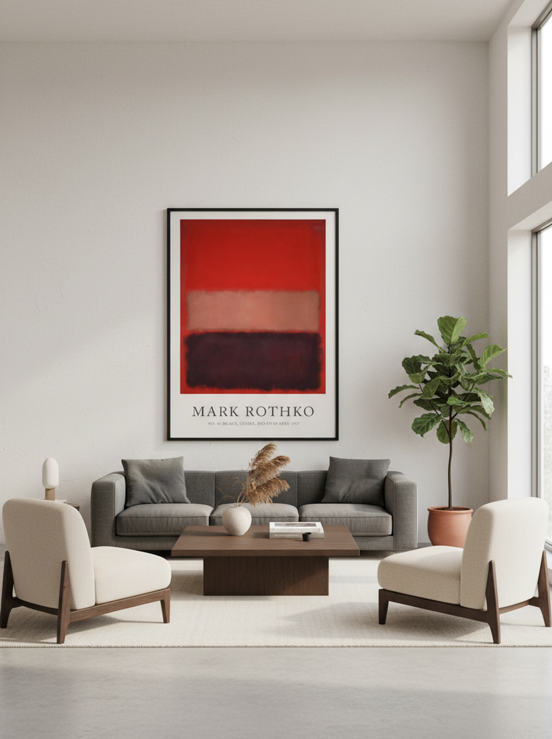 No. 46 (Black, Ochre, Red over Red) - Mark Rothko - Lifestyle