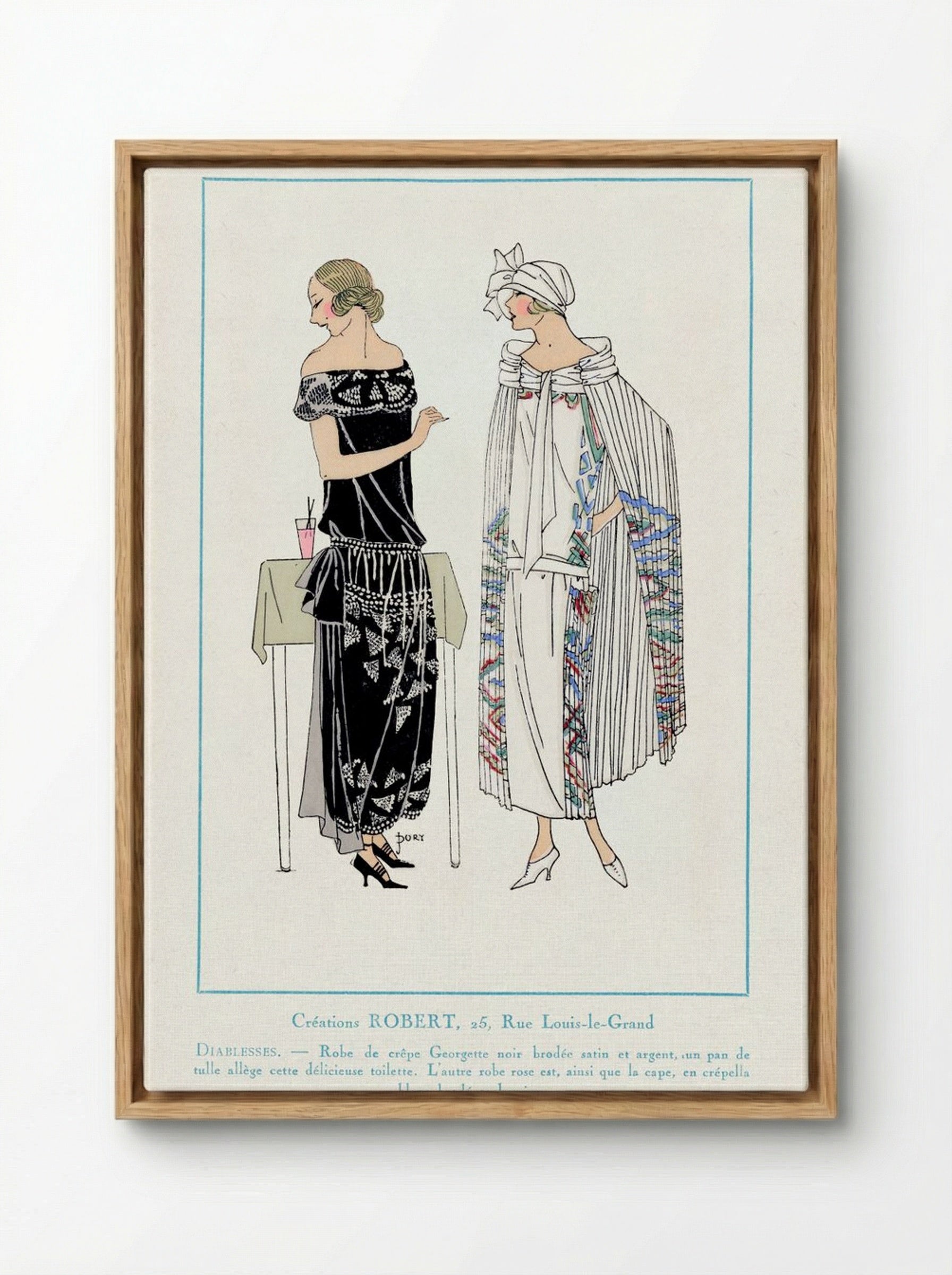 Fashion Plate from Très Parisien, No. 3 - Georges Dory - Framed Canvas Wood