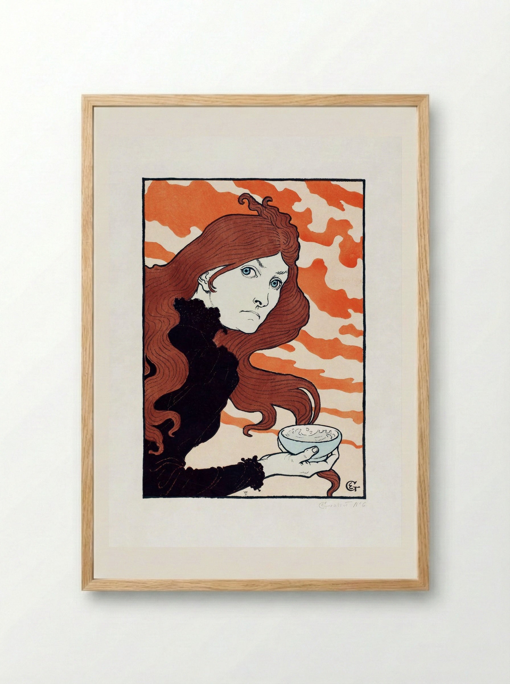 Vitrioleuse (The Acid Thrower) - Eugène Grasset - Framed Print Wood