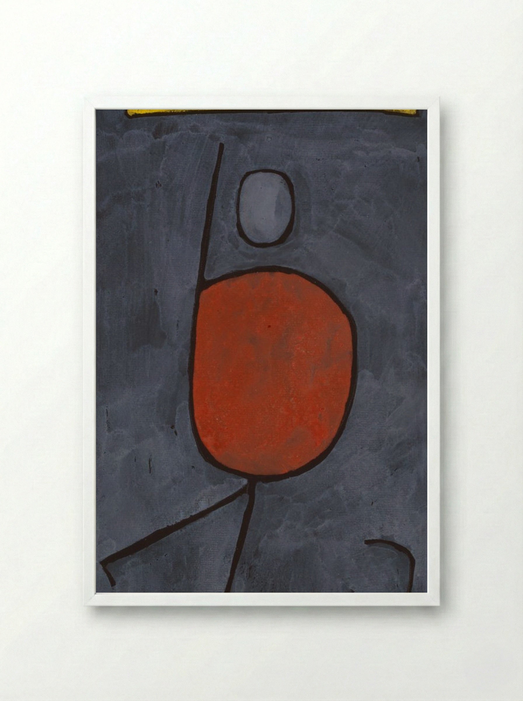 With Umbrella - Paul Klee - Framed Print White