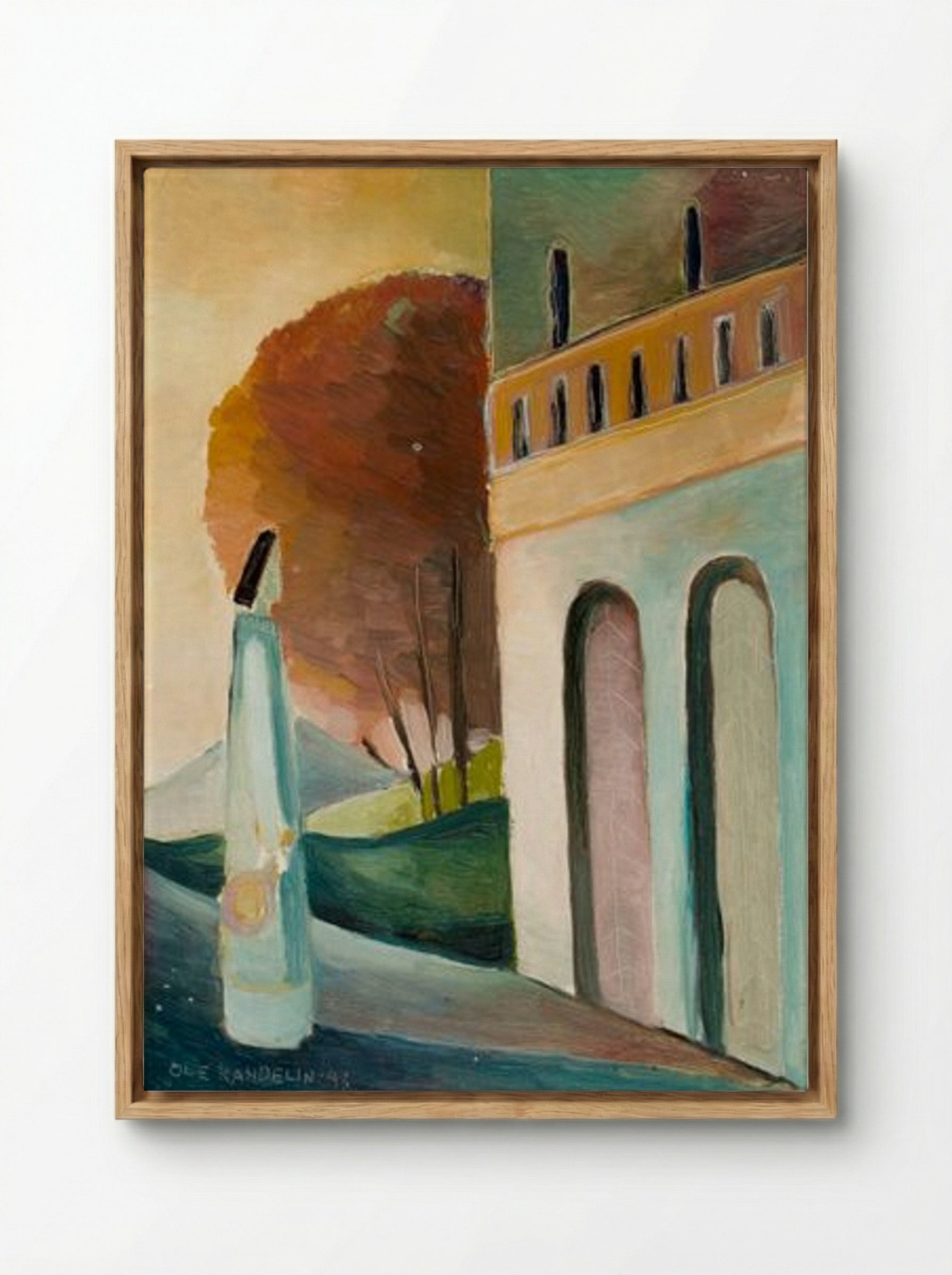 At a Palace Gate - Ole Kandelin - Framed Canvas Wood