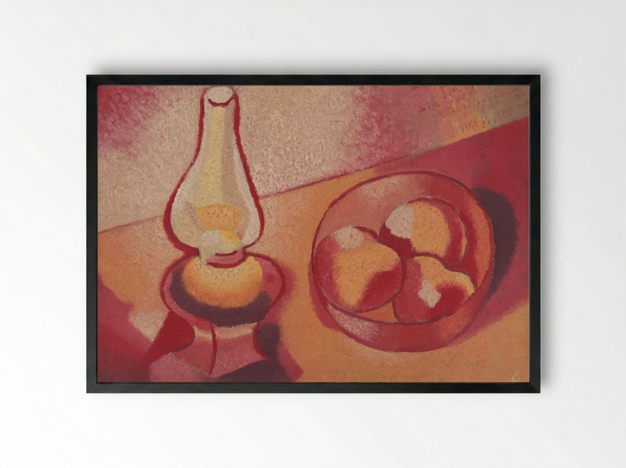 Still Life with a Lamp - Mikuláš Galanda - Framed Print Black